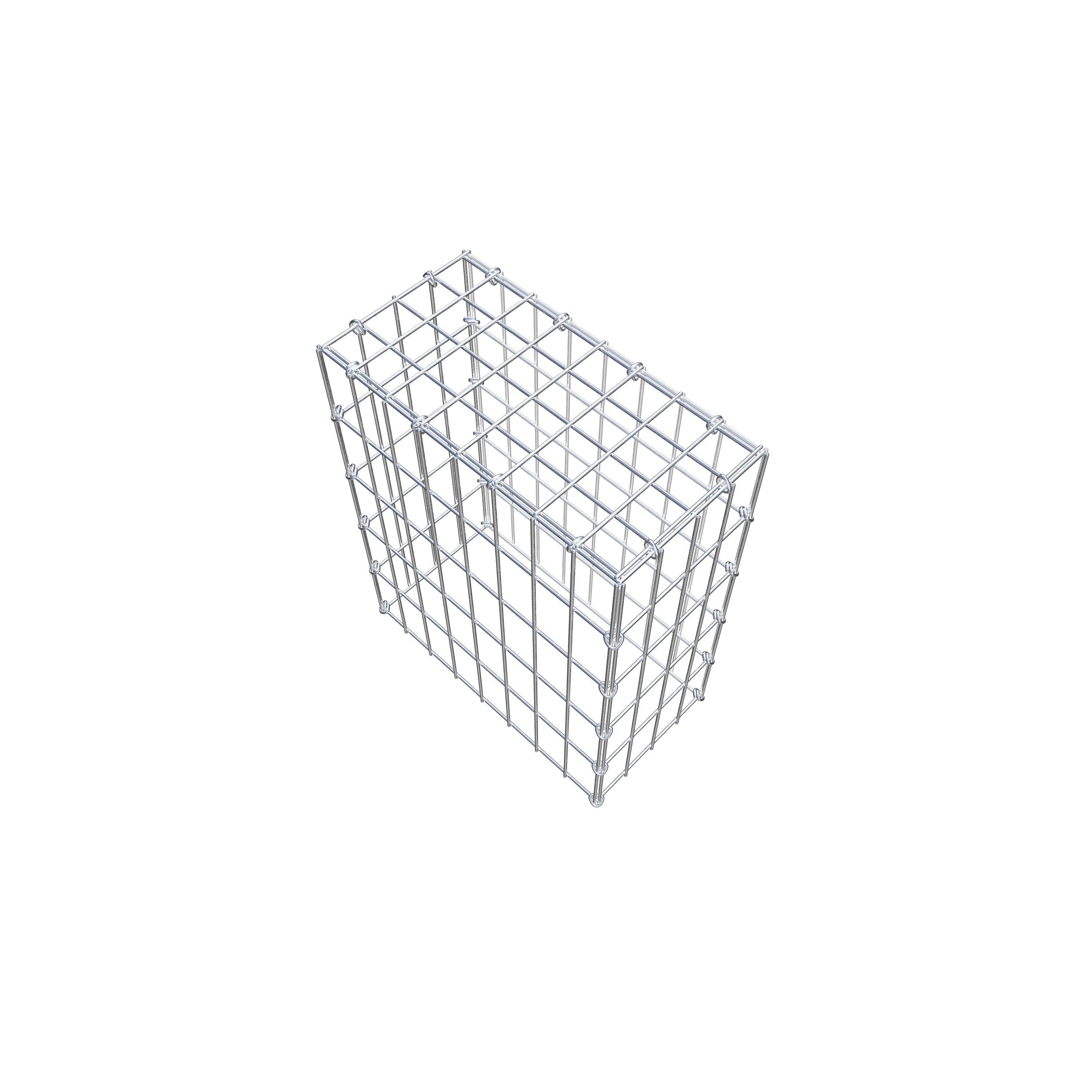 Mounted gabion type 3 50 cm x 40 cm x 20 cm (L x H x D), mesh size 5 cm x 10 cm, C-ring