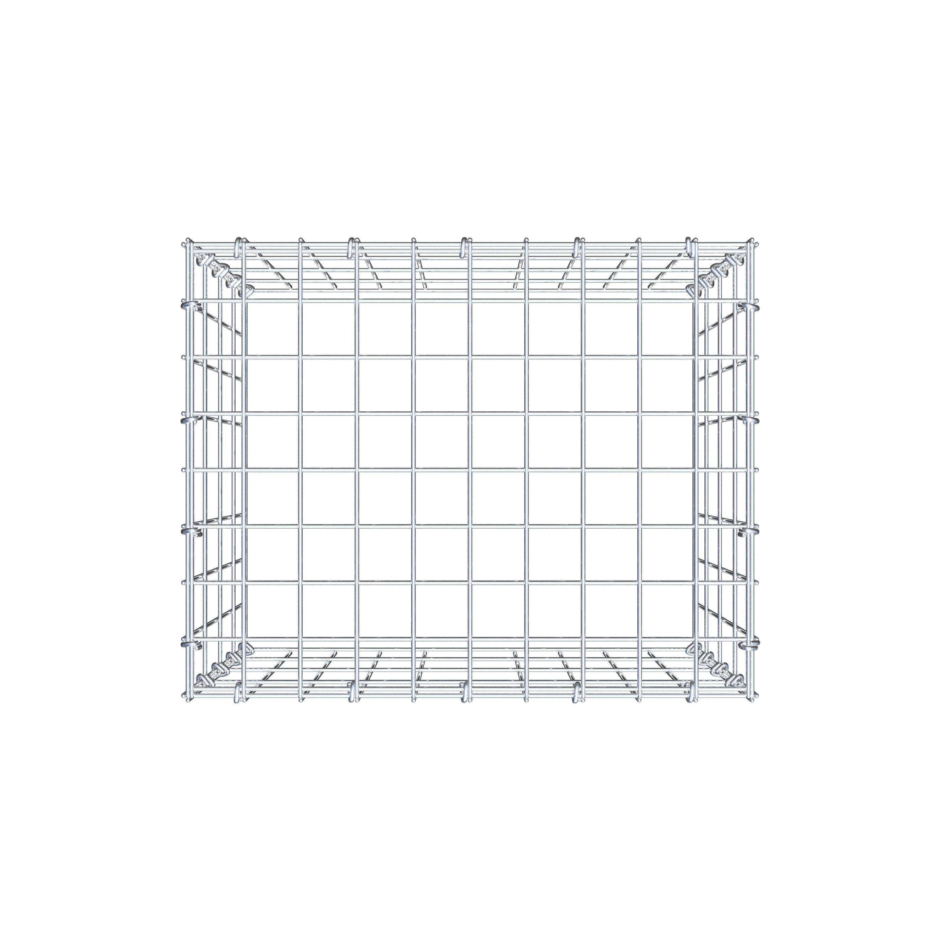 Mounted gabion type 3 50 cm x 40 cm x 40 cm (L x H x D), mesh size 5 cm x 10 cm, C-ring