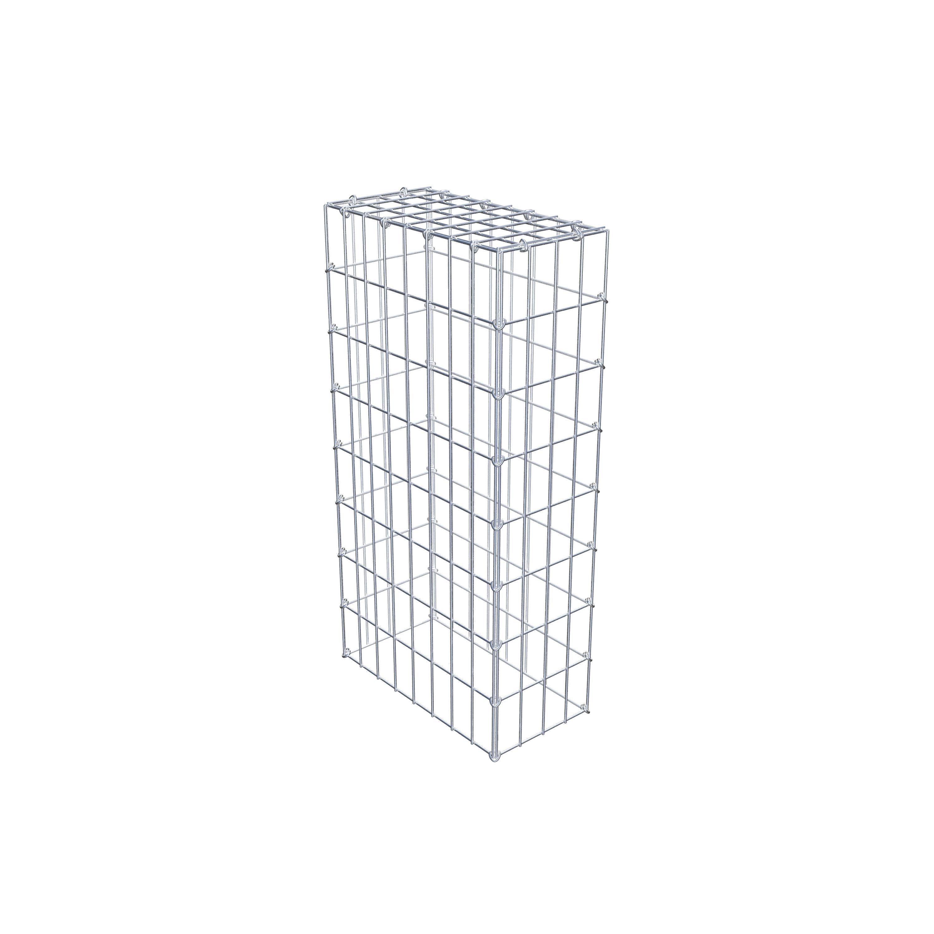 Mounted gabion type 3 80 cm x 40 cm x 20 cm (L x H x D), mesh size 5 cm x 10 cm, C-ring