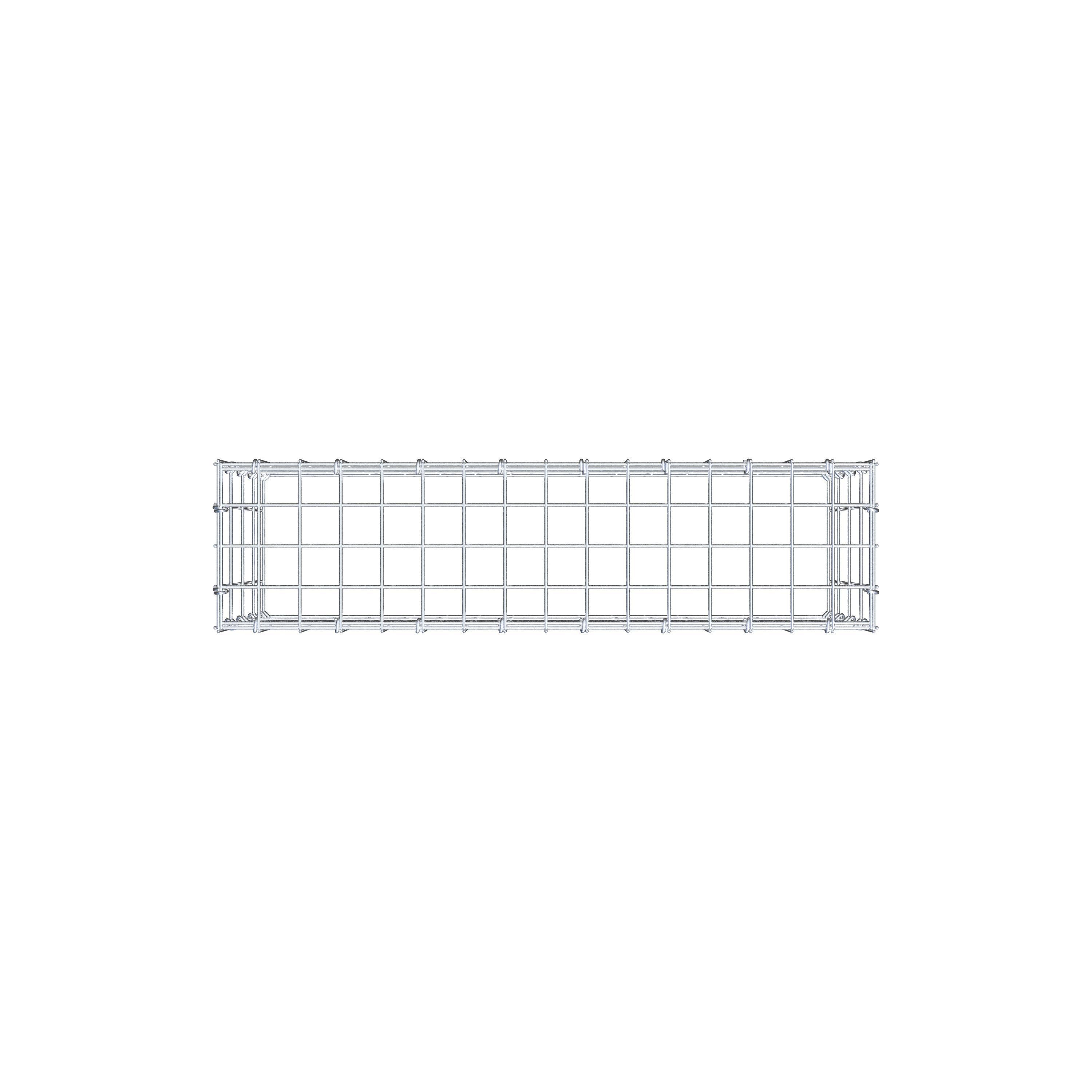 Mounted gabion type 3 80 cm x 40 cm x 20 cm (L x H x D), mesh size 5 cm x 10 cm, C-ring