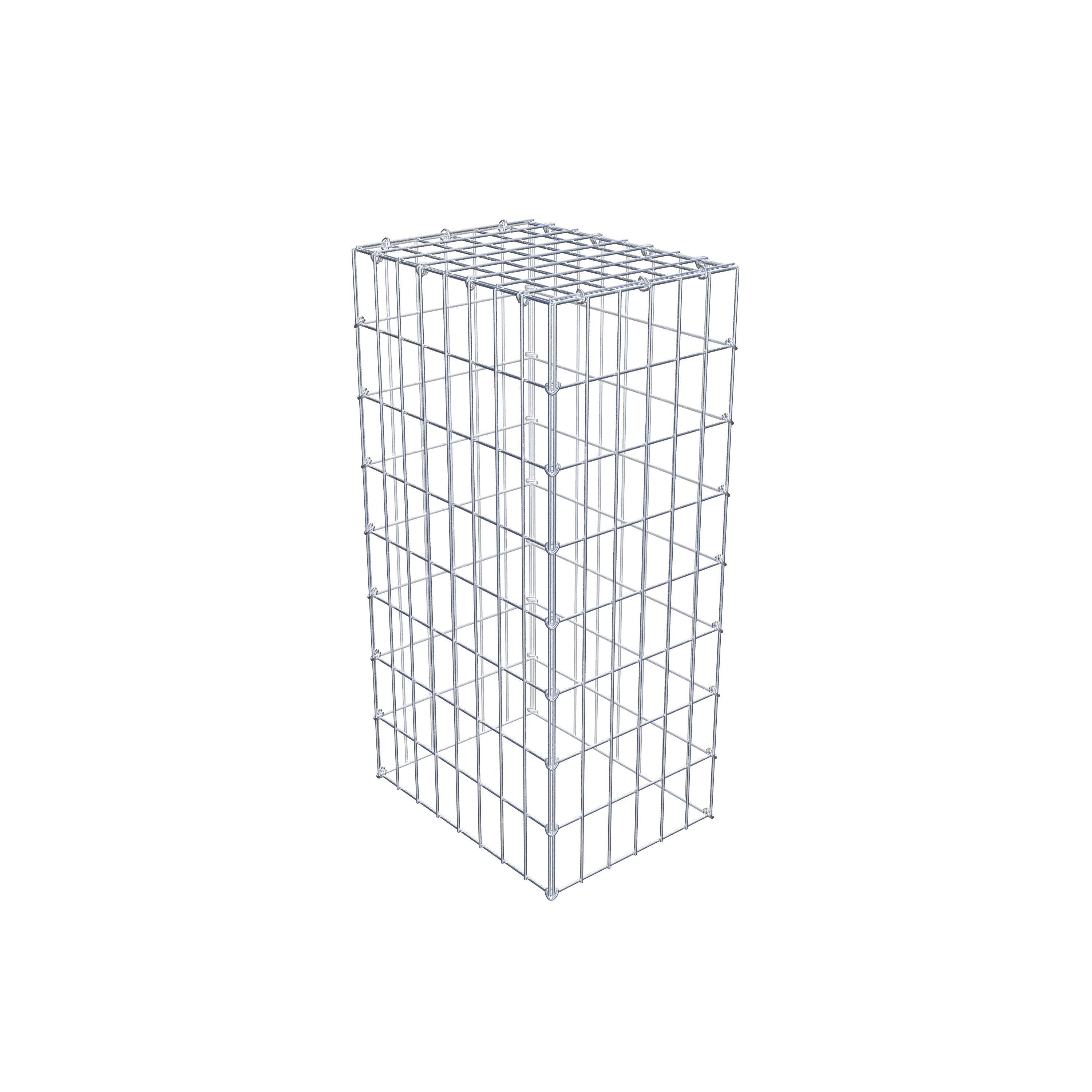 Monteret gabion type 3 80 cm x 40 cm x 30 cm (L x H x D), maskestørrelse 5 cm x 10 cm, C-ring