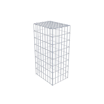 Mounted gabion type 3 80 cm x 40 cm x 30 cm (L x H x D), mesh size 5 cm x 10 cm, C-ring