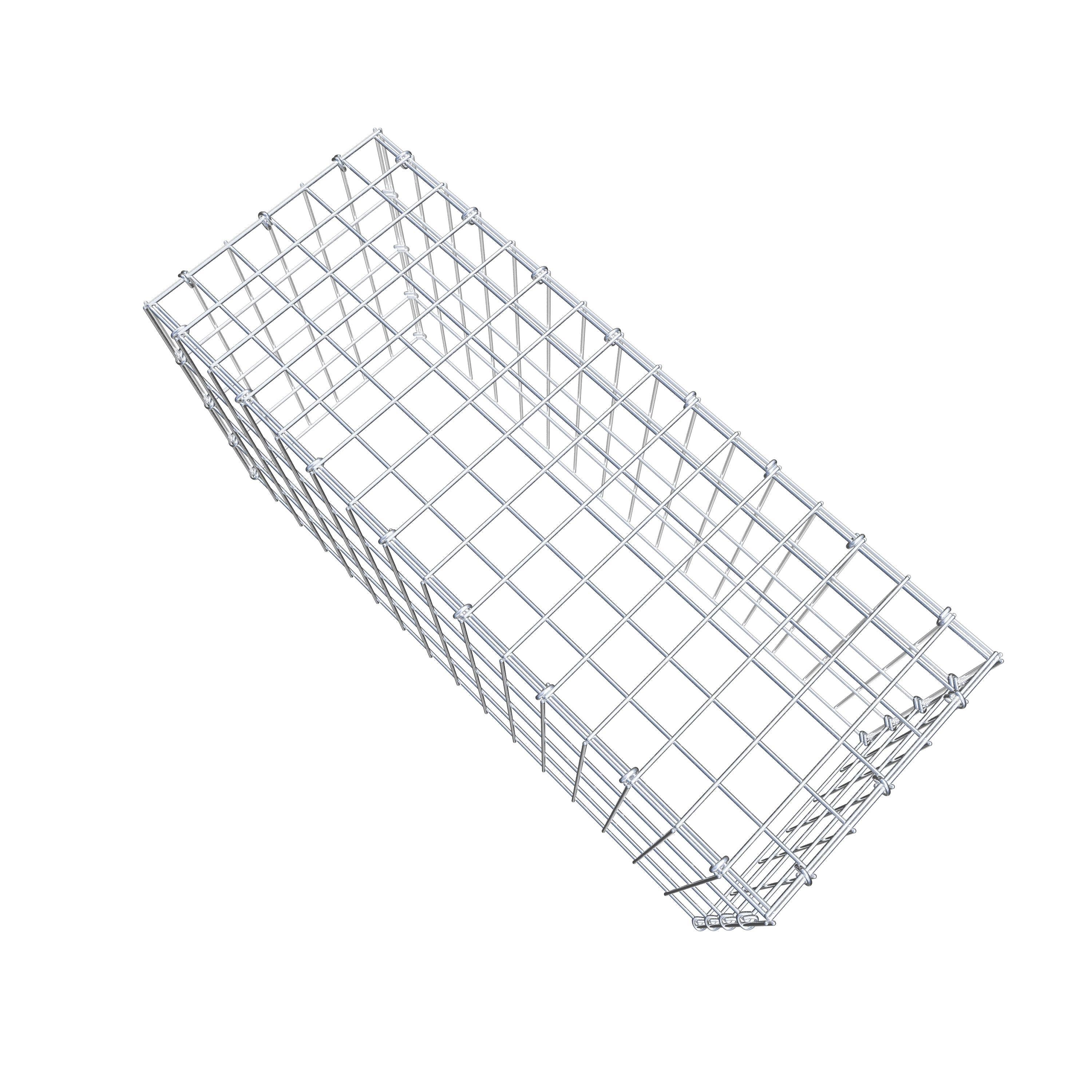 Monteret gabion type 3 80 cm x 40 cm x 30 cm (L x H x D), maskestørrelse 5 cm x 10 cm, C-ring