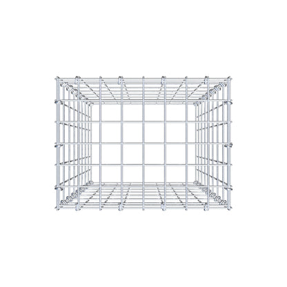 Mounted gabion type 3 80 cm x 40 cm x 30 cm (L x H x D), mesh size 5 cm x 10 cm, C-ring