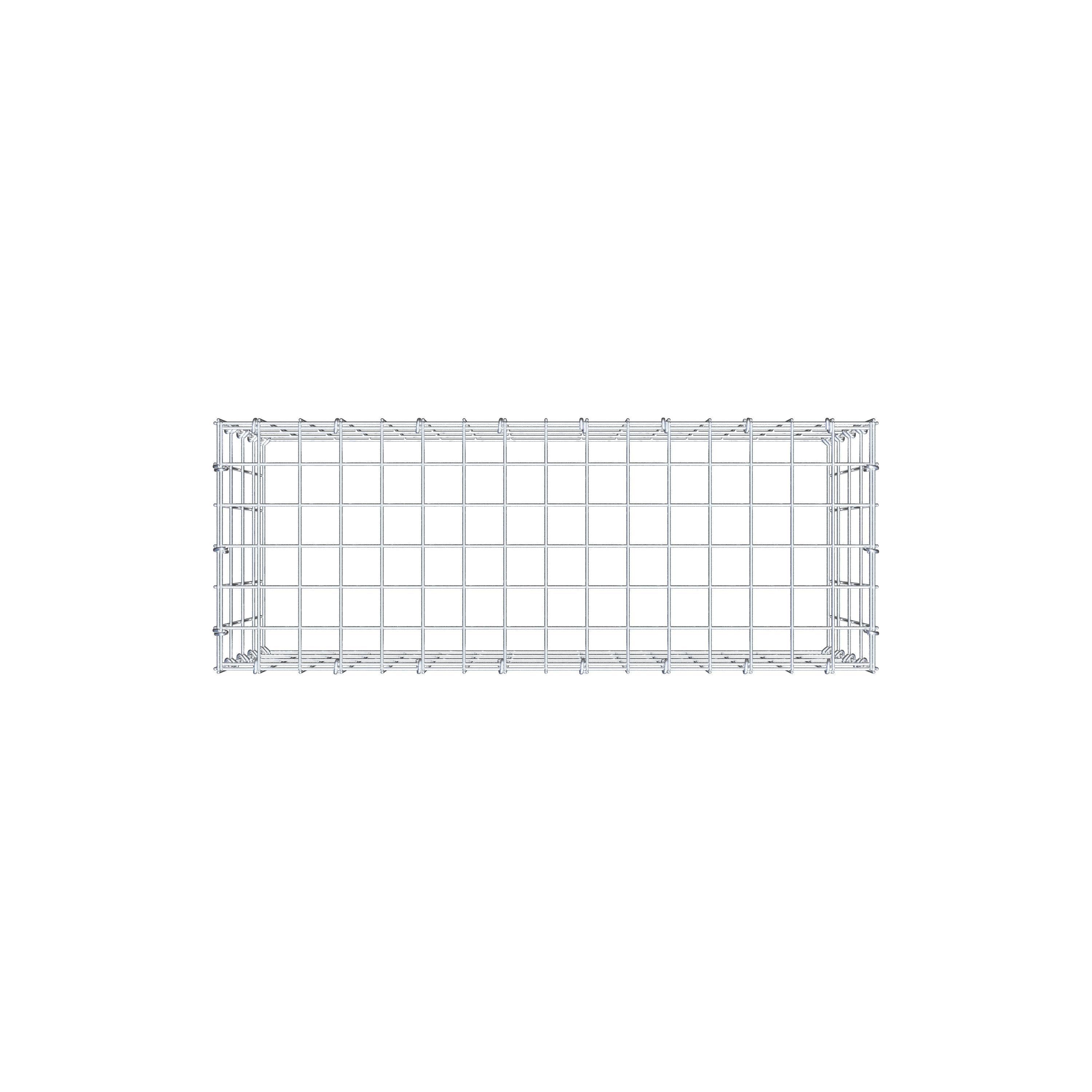 Mounted gabion type 3 80 cm x 40 cm x 30 cm (L x H x D), mesh size 5 cm x 10 cm, C-ring