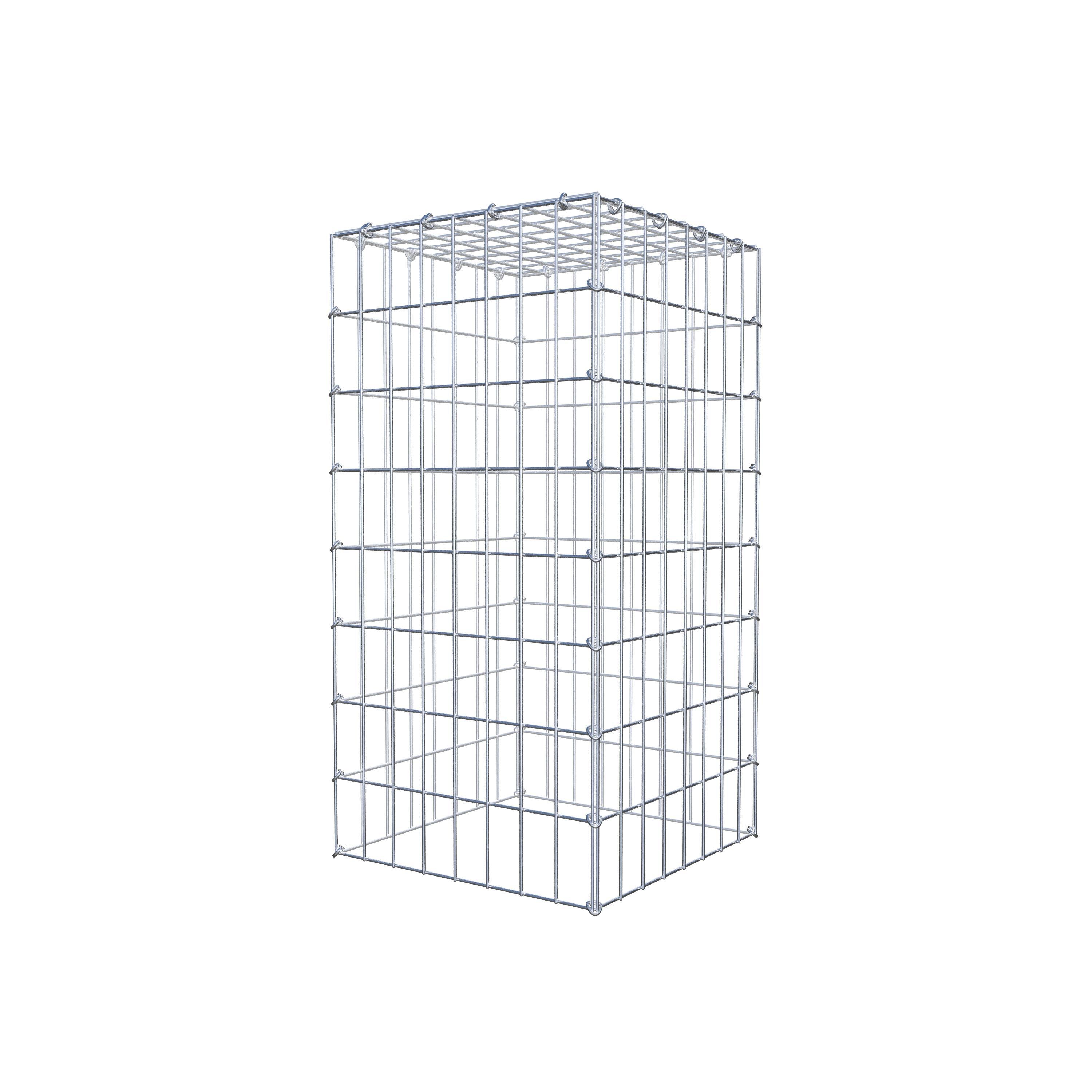 Mounted gabion type 3 80 cm x 40 cm x 40 cm (L x H x D), mesh size 5 cm x 10 cm, C-ring