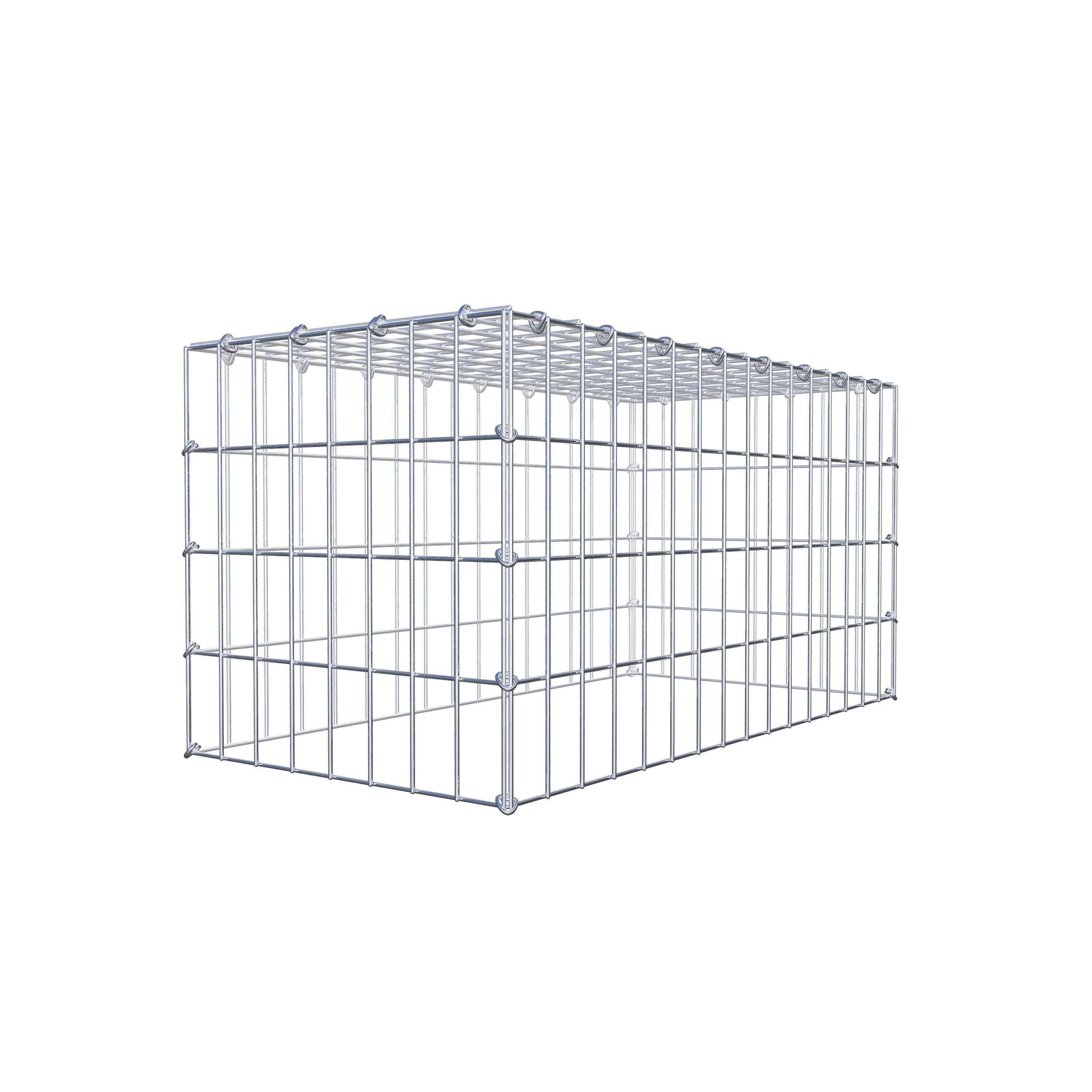 Mounted gabion type 3 80 cm x 40 cm x 40 cm (L x H x D), mesh size 5 cm x 10 cm, C-ring