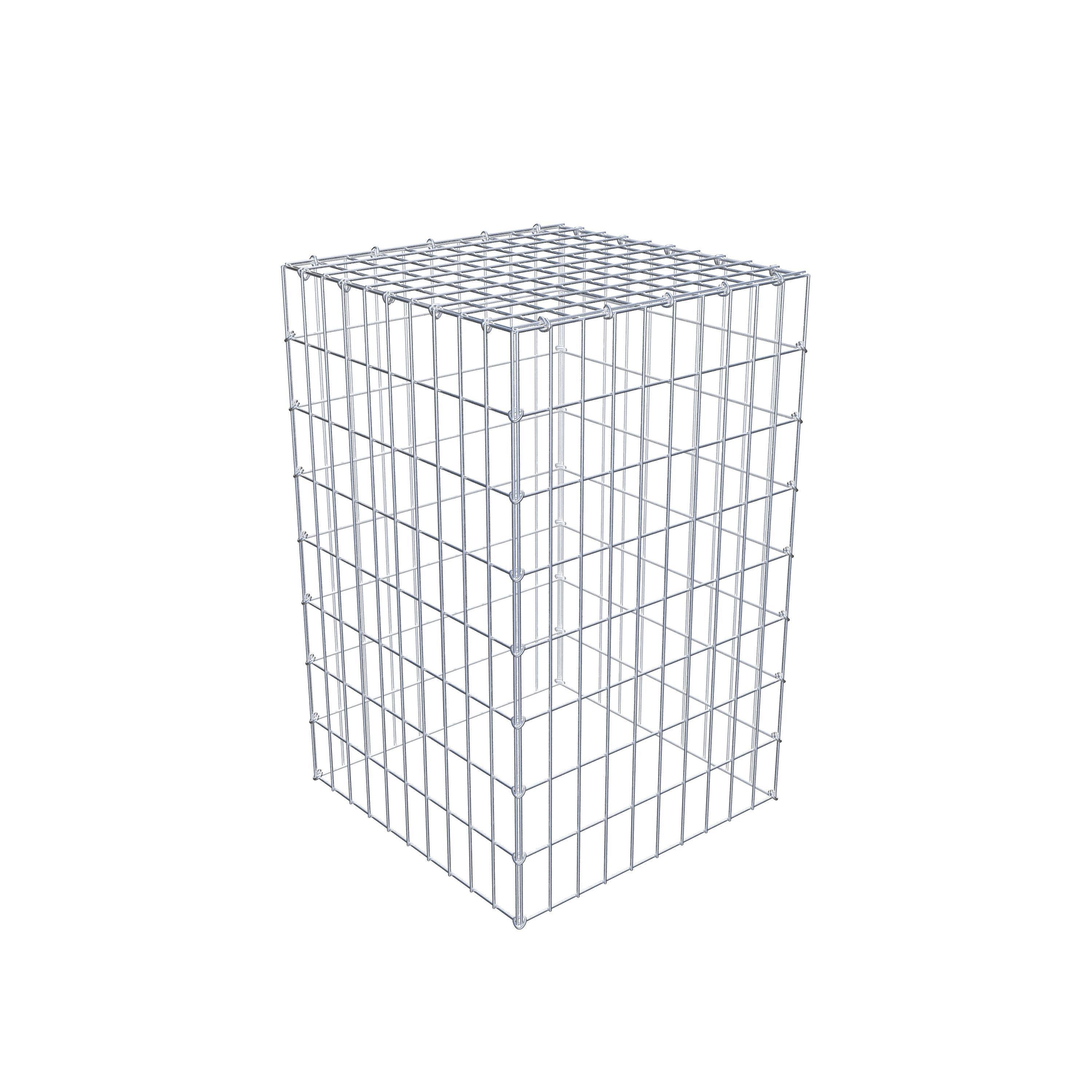 Monteret gabion type 3 80 cm x 50 cm x 50 cm (L x H x D), maskestørrelse 5 cm x 10 cm, C-ring