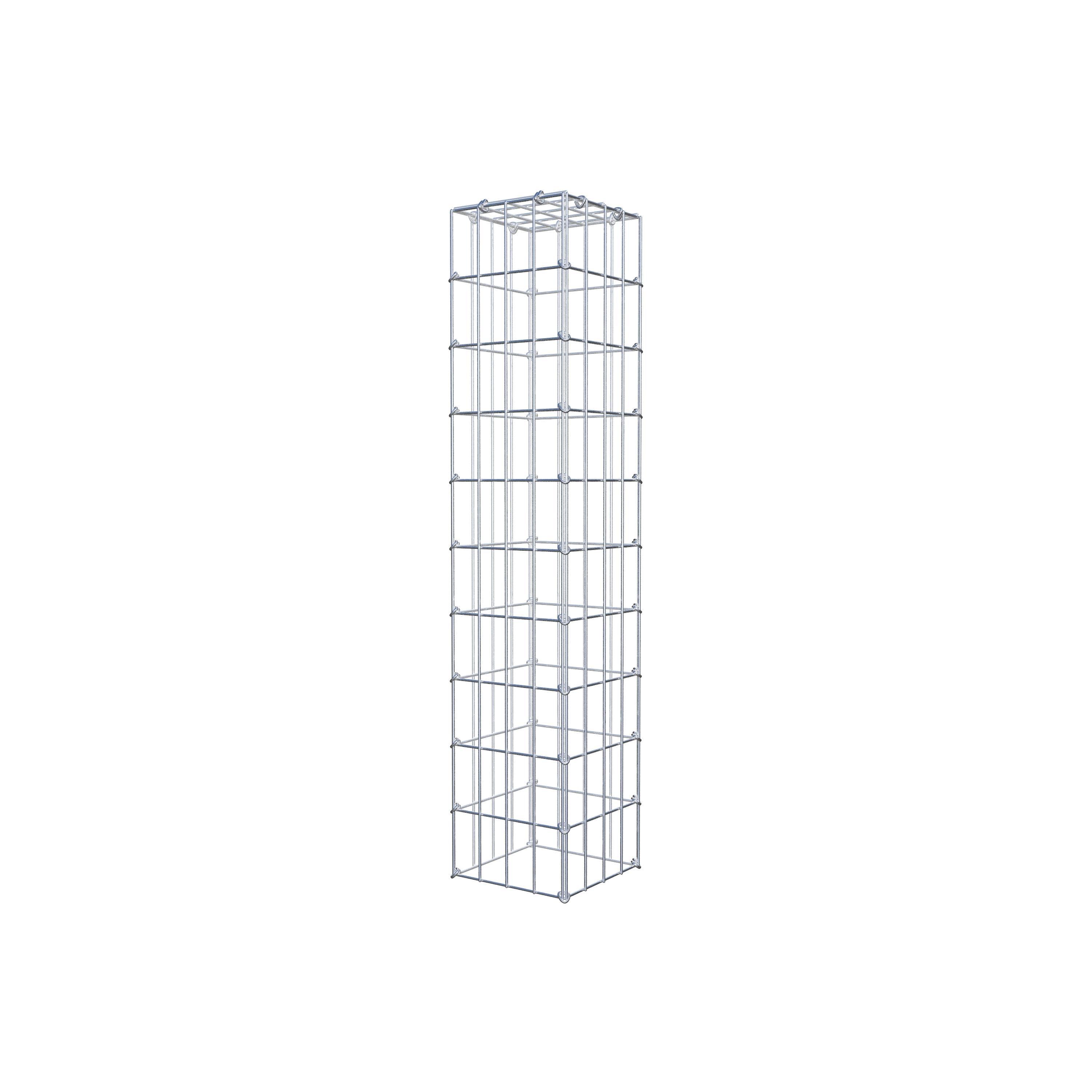 Monteret gabion type 3 100 cm x 20 cm x 20 cm (L x H x D), maskestørrelse 5 cm x 10 cm, C-ring