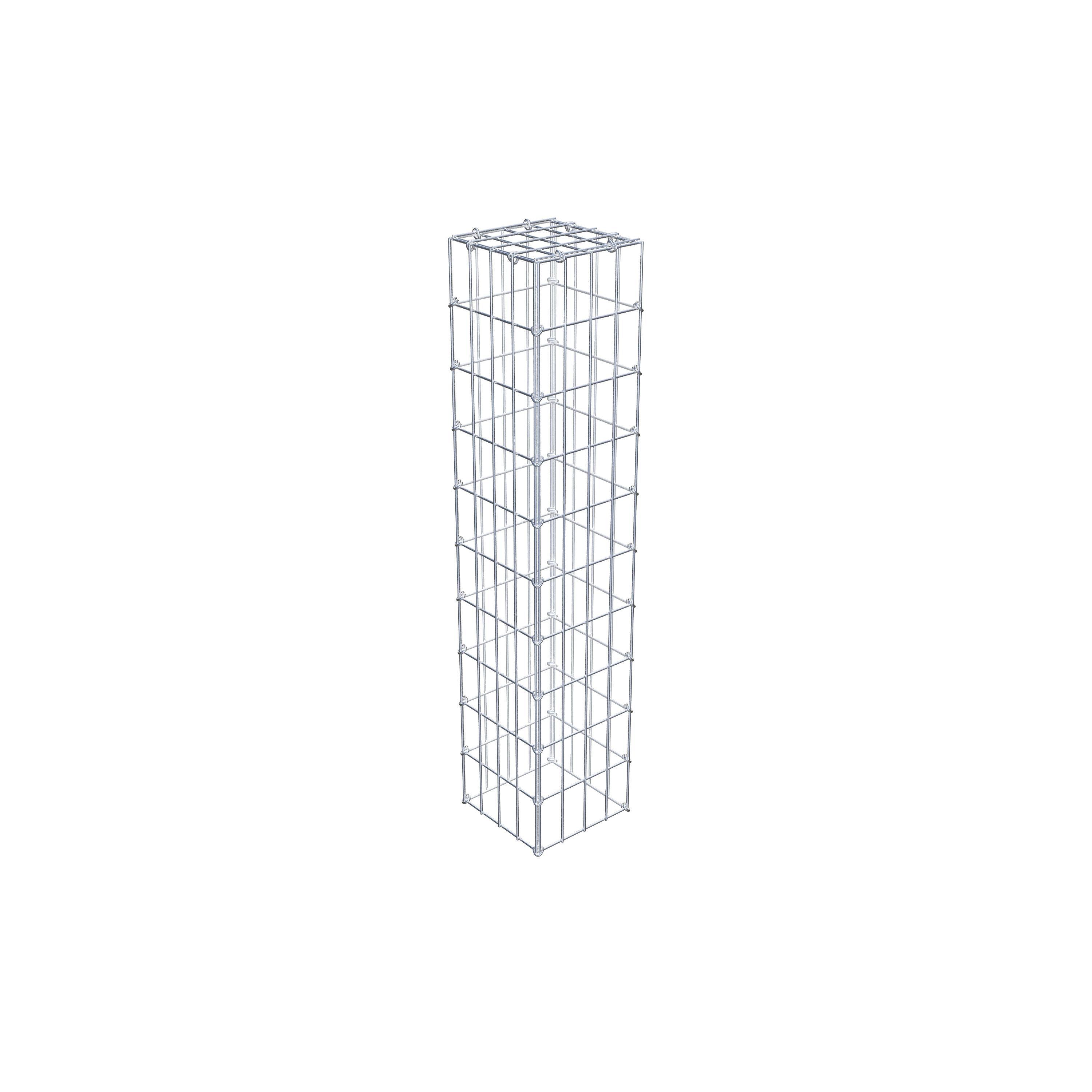 Mounted gabion type 3 100 cm x 20 cm x 20 cm (L x H x D), mesh size 5 cm x 10 cm, C-ring