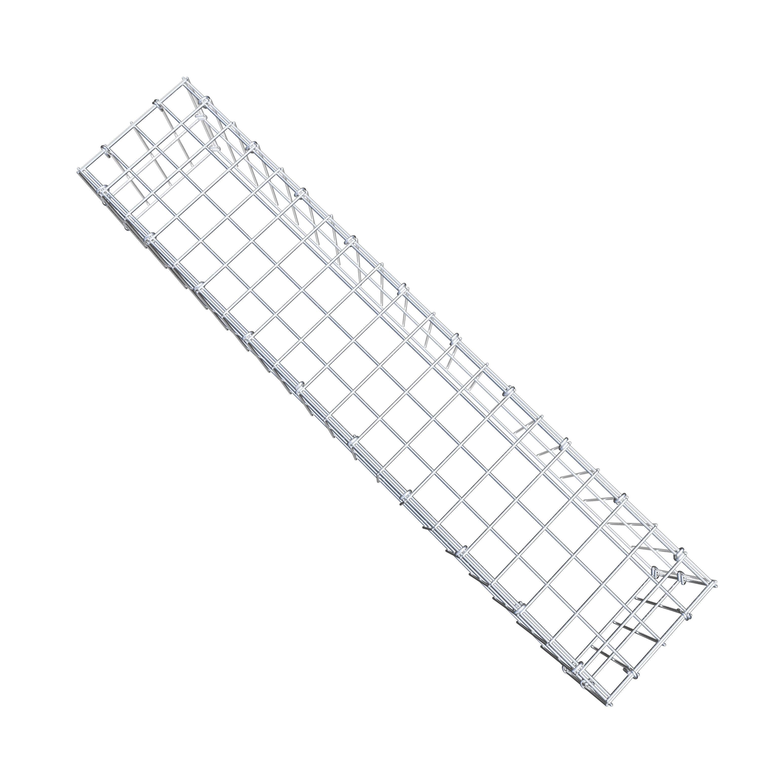 Mounted gabion type 3 100 cm x 20 cm x 20 cm (L x H x D), mesh size 5 cm x 10 cm, C-ring