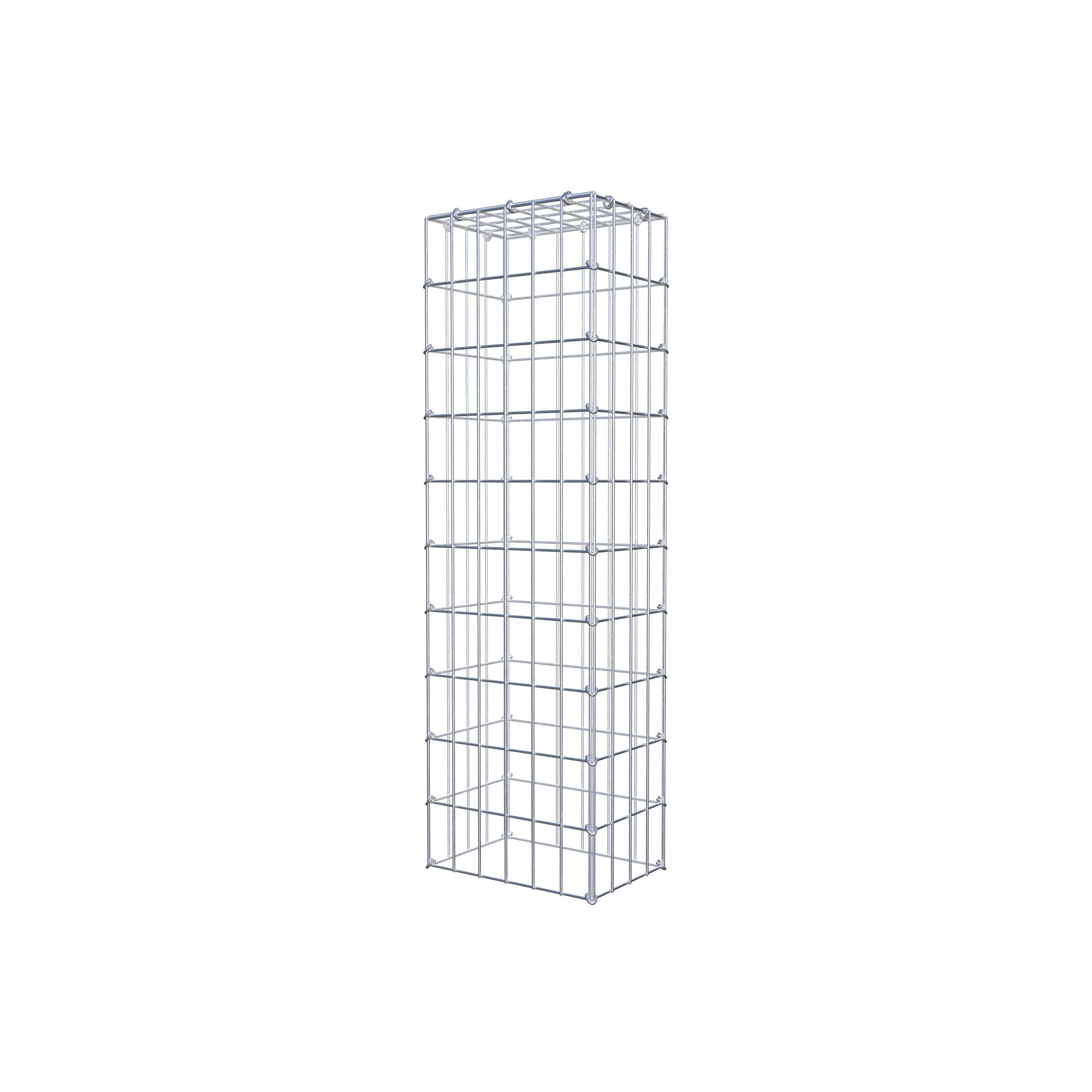 Mounted gabion type 3 100 cm x 20 cm x 30 cm (L x H x D), mesh size 5 cm x 10 cm, C-ring