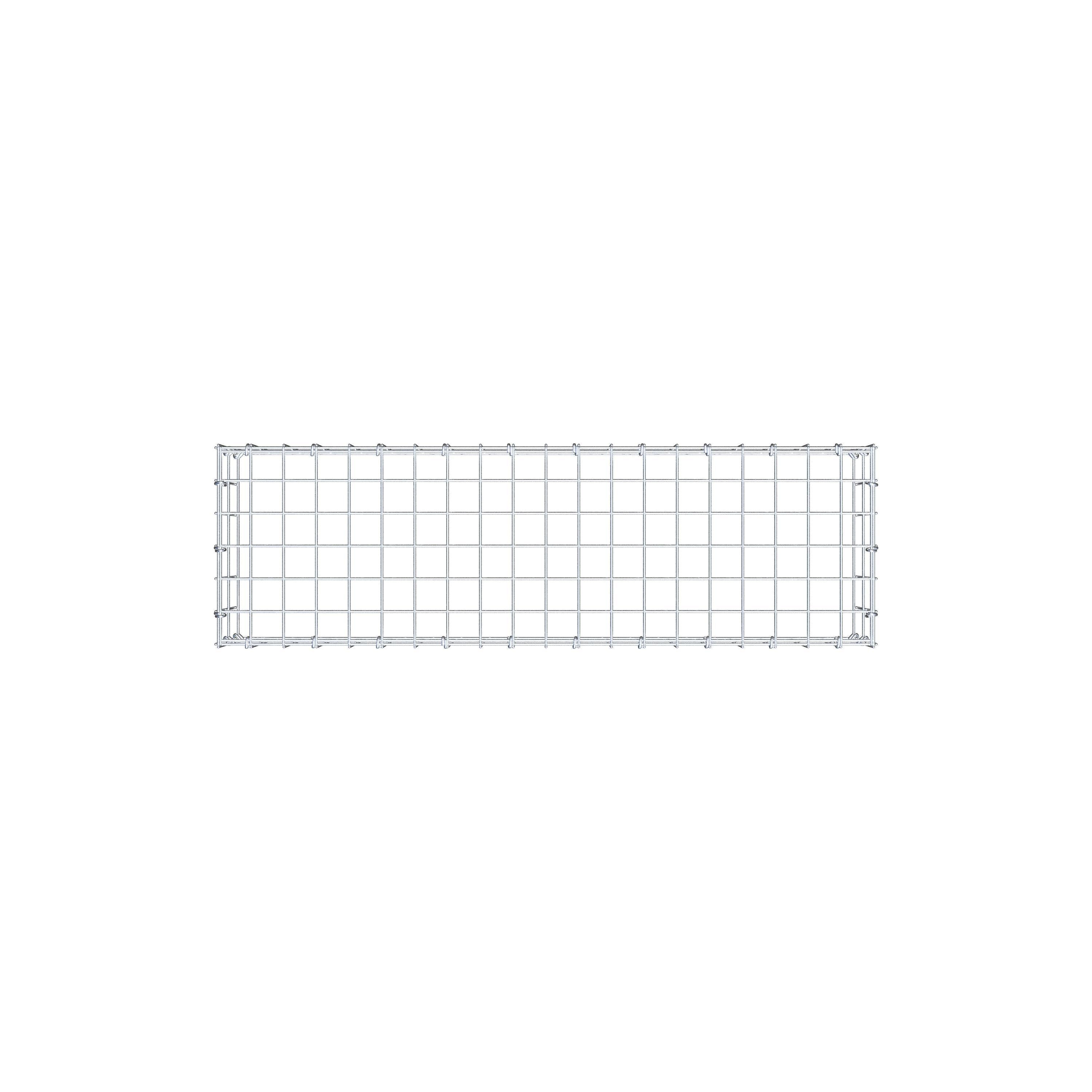 Mounted gabion type 3 100 cm x 20 cm x 30 cm (L x H x D), mesh size 5 cm x 10 cm, C-ring