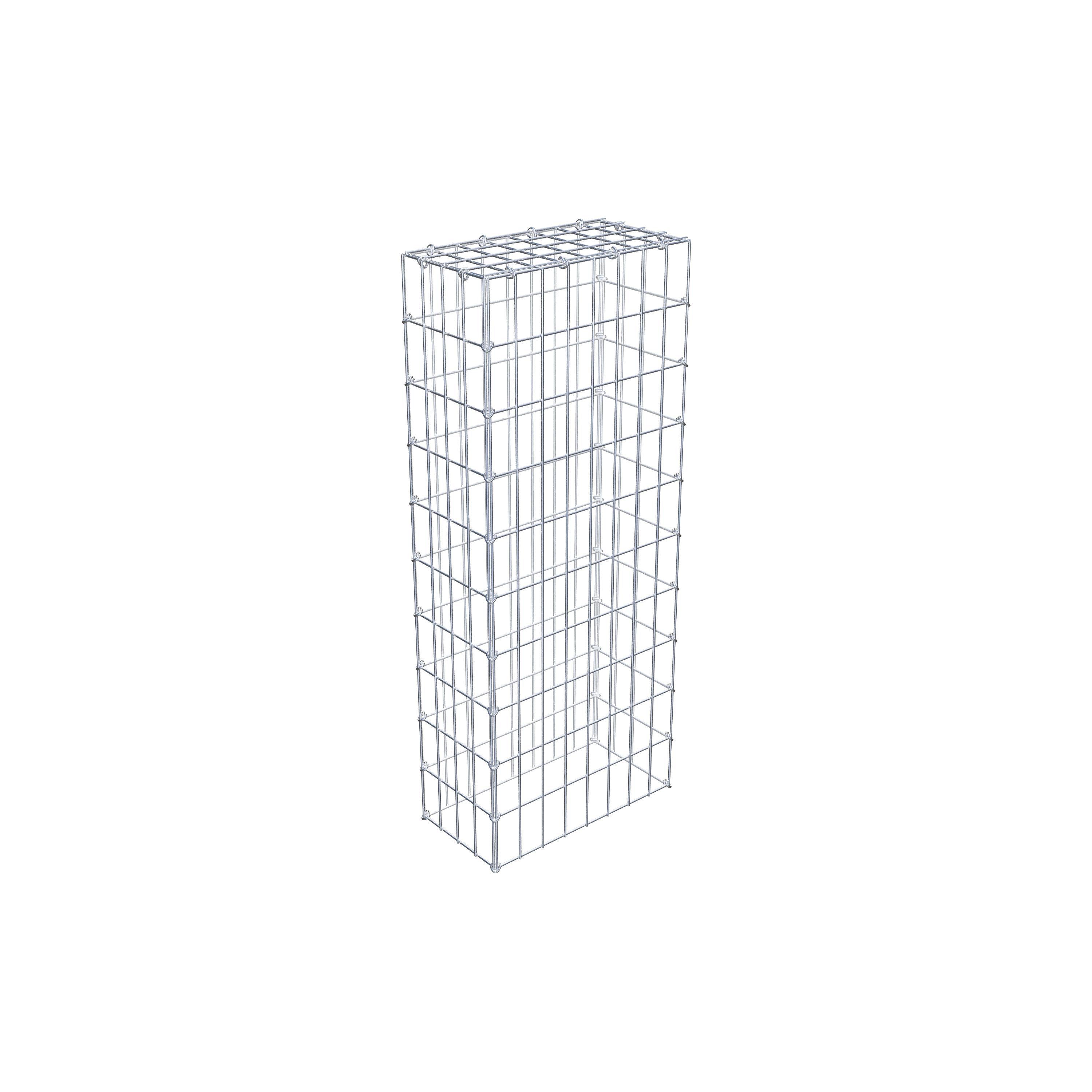 Mounted gabion type 3 100 cm x 20 cm x 40 cm (L x H x D), mesh size 5 cm x 10 cm, C-ring