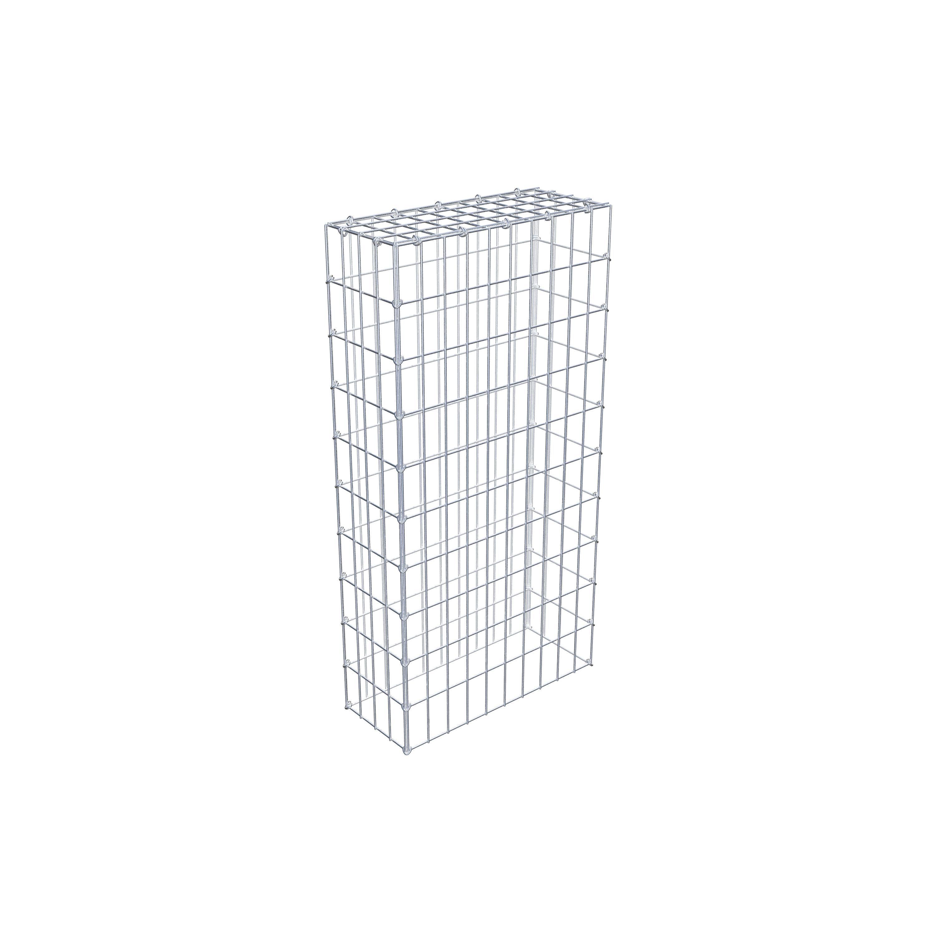 Mounted gabion type 3 100 cm x 20 cm x 50 cm (L x H x D), mesh size 5 cm x 10 cm, C-ring