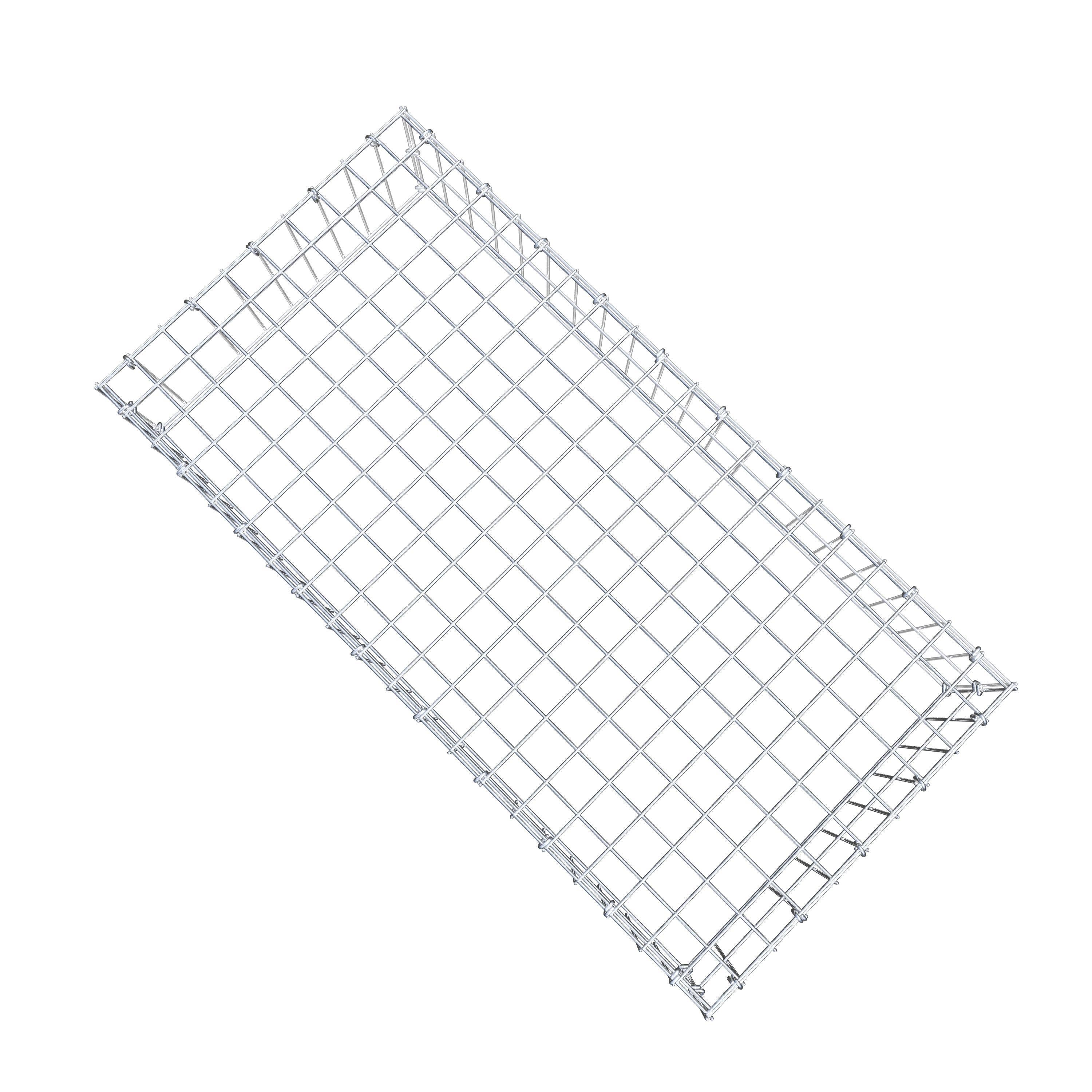 Mounted gabion type 3 100 cm x 20 cm x 50 cm (L x H x D), mesh size 5 cm x 10 cm, C-ring