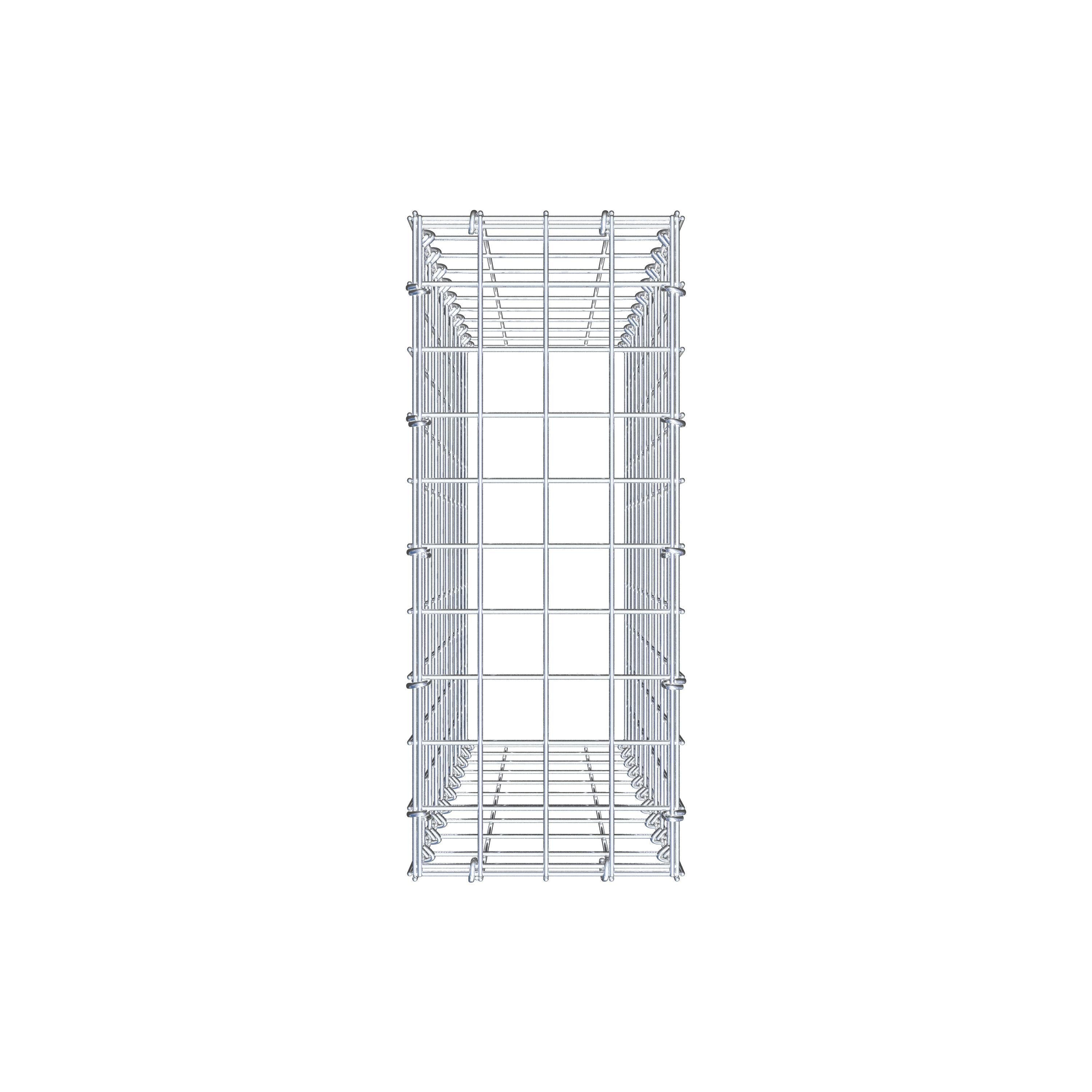 Mounted gabion type 3 100 cm x 20 cm x 50 cm (L x H x D), mesh size 5 cm x 10 cm, C-ring