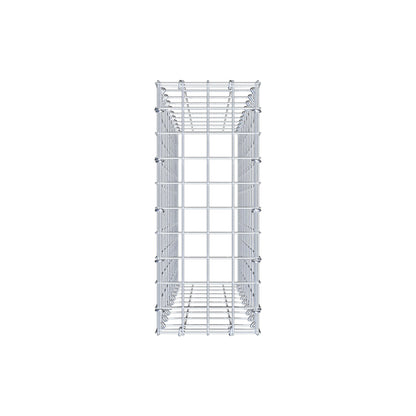 Typ 3 påbyggnadsgabion 100 cm x 20 cm x 50 cm (L x H x D), maskstorlek 5 cm x 10 cm, C-ring