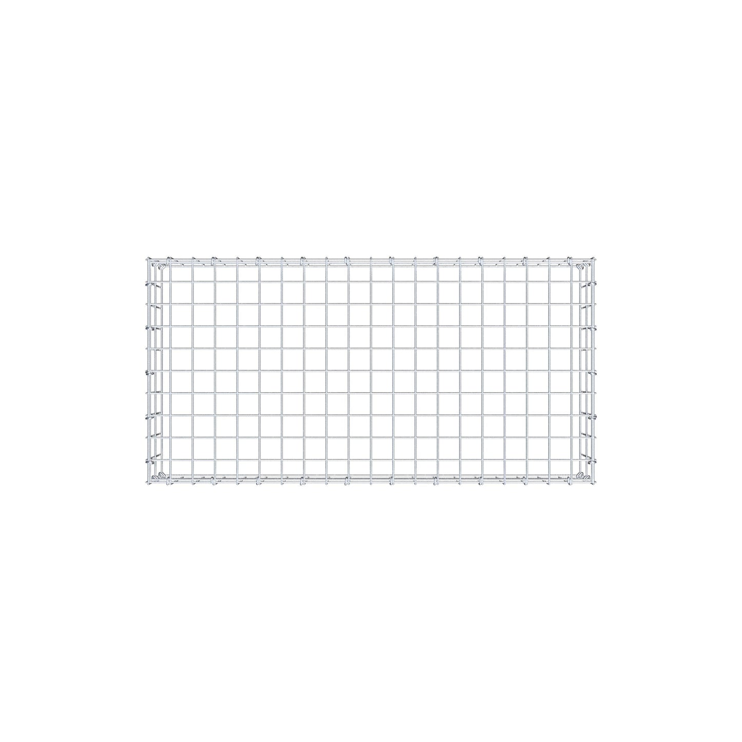 Typ 3 påbyggnadsgabion 100 cm x 20 cm x 50 cm (L x H x D), maskstorlek 5 cm x 10 cm, C-ring