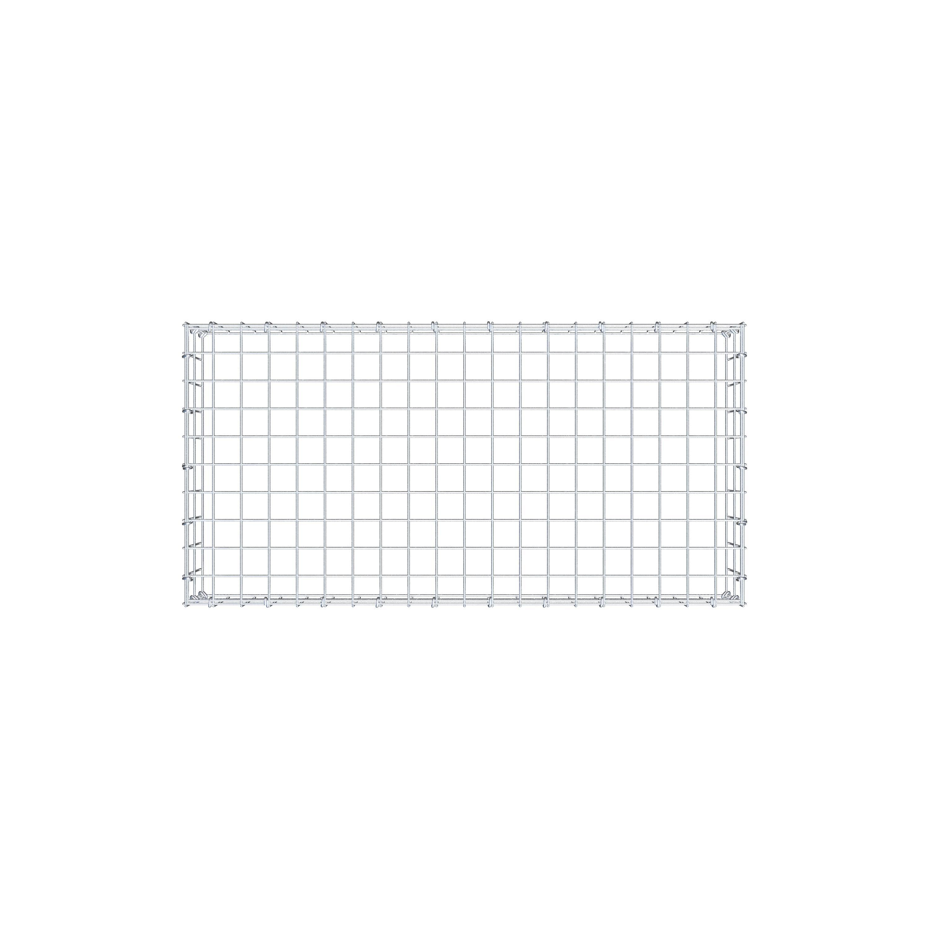 Mounted gabion type 3 100 cm x 20 cm x 50 cm (L x H x D), mesh size 5 cm x 10 cm, C-ring