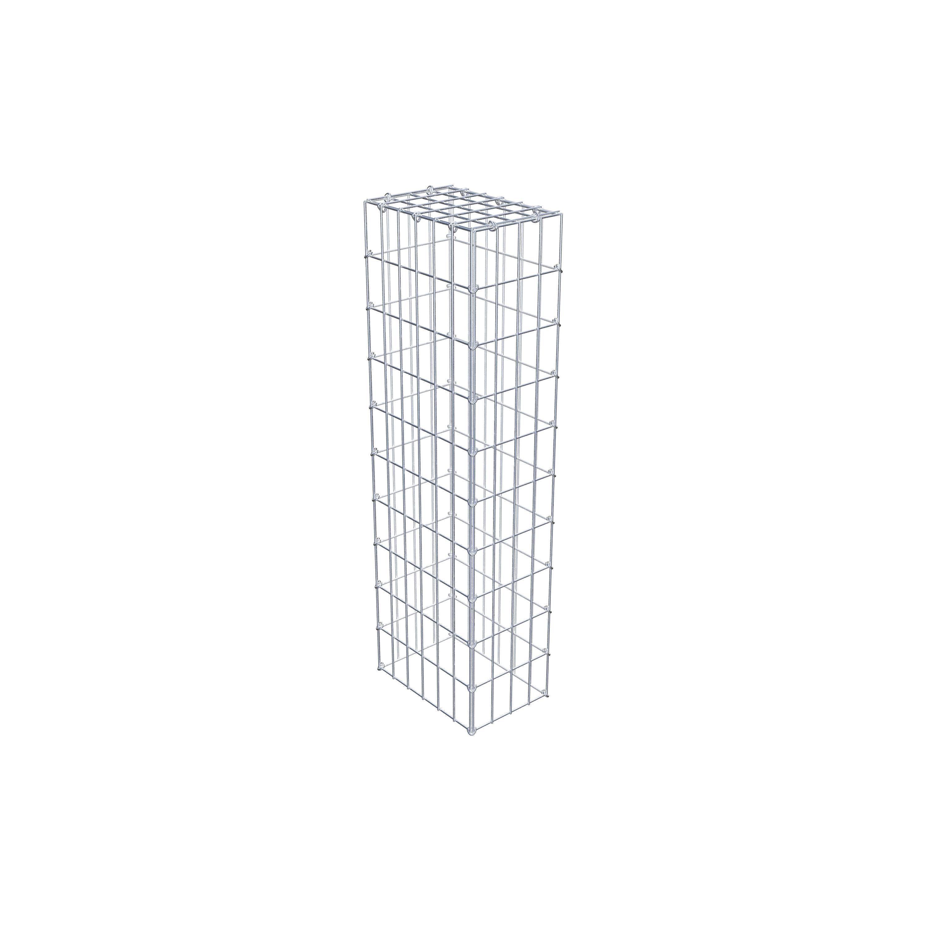 Typ 3 påbyggnadsgabion 100 cm x 30 cm x 20 cm (L x H x D), maskstorlek 5 cm x 10 cm, C-ring