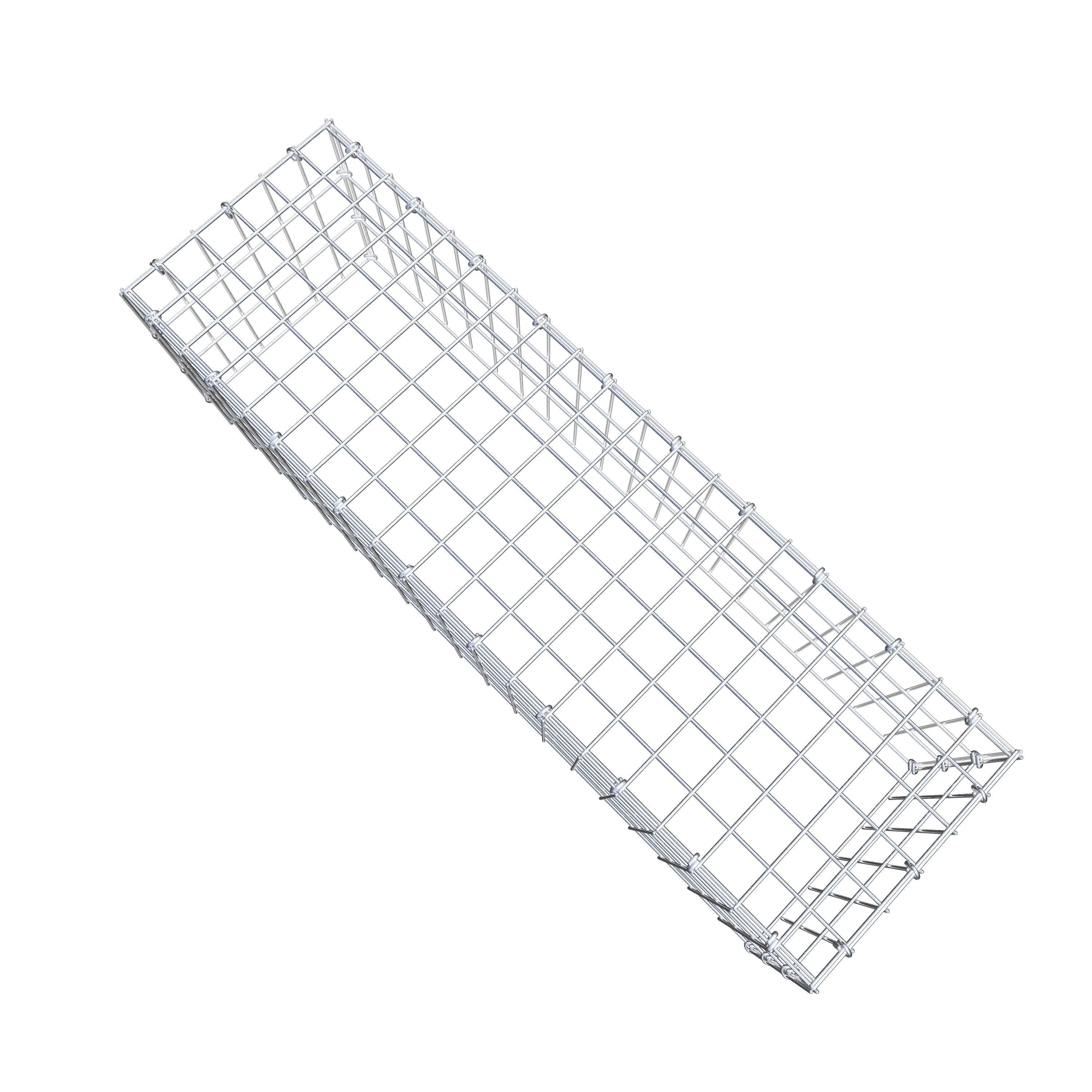 Mounted gabion type 3 100 cm x 30 cm x 30 cm (L x H x D), mesh size 5 cm x 10 cm, C-ring