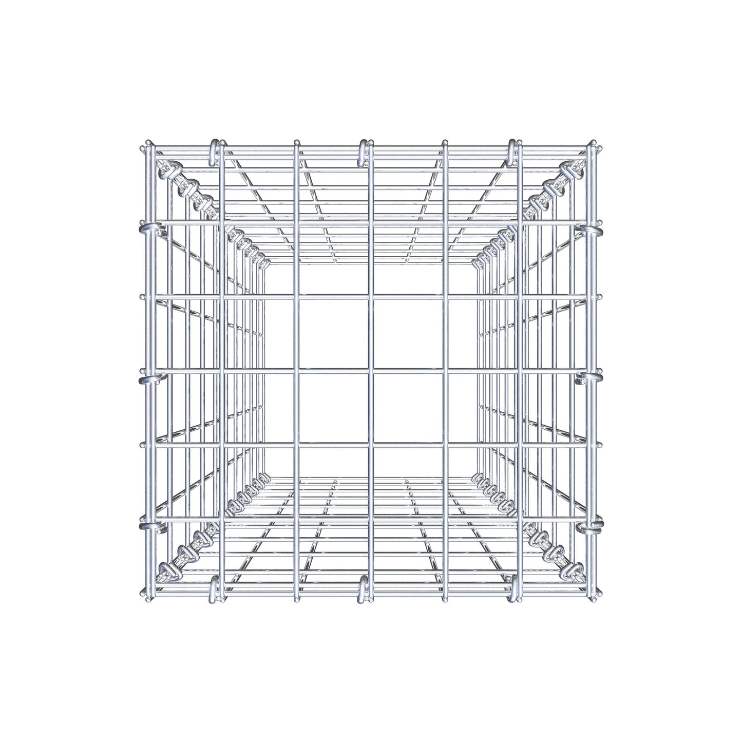 Anbaugabione Typ 3 100 cm x 30 cm x 30 cm (L x H x T), Maschenweite 5 cm x 10 cm, C-Ring