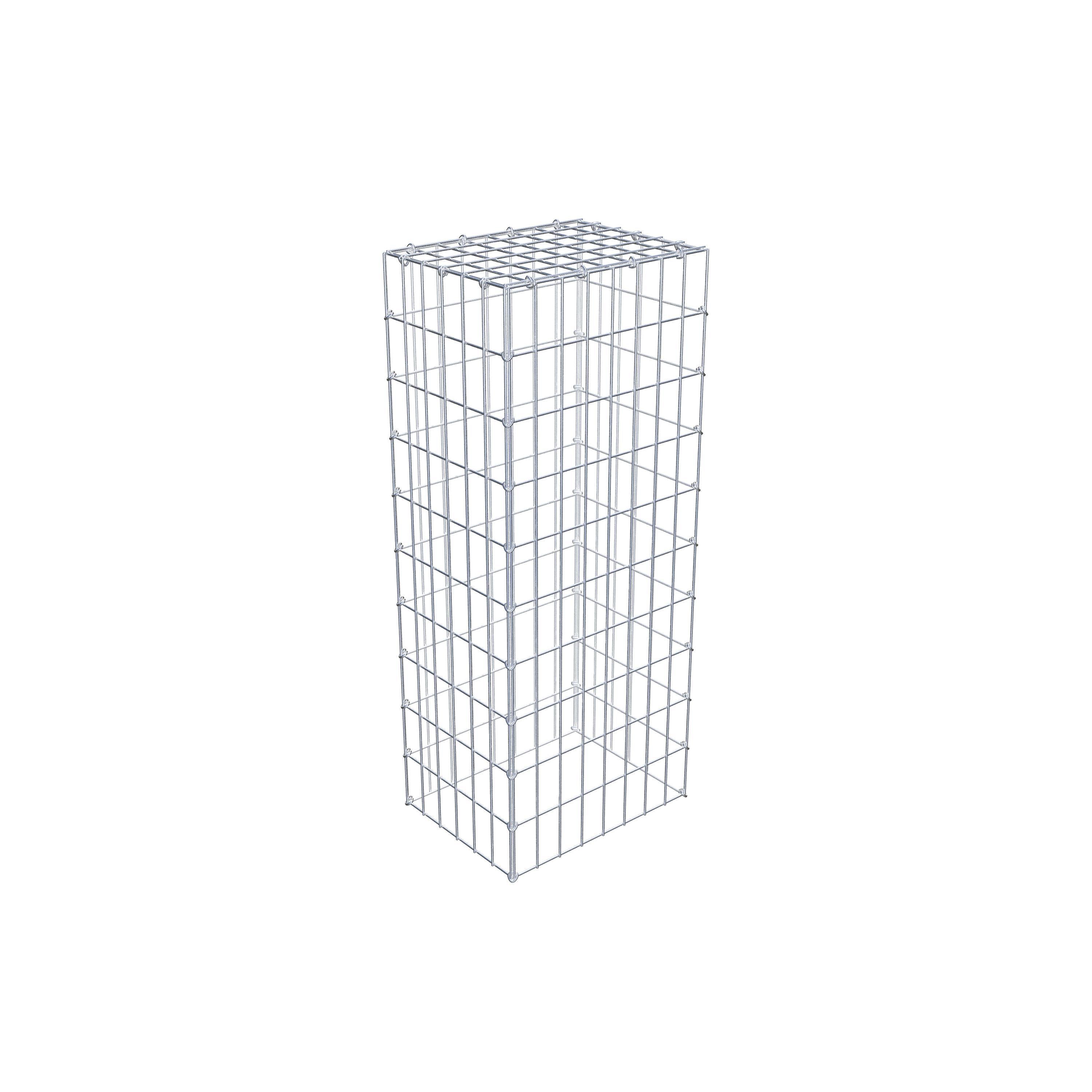 Monteret gabion type 3 100 cm x 30 cm x 40 cm (L x H x D), maskestørrelse 5 cm x 10 cm, C-ring