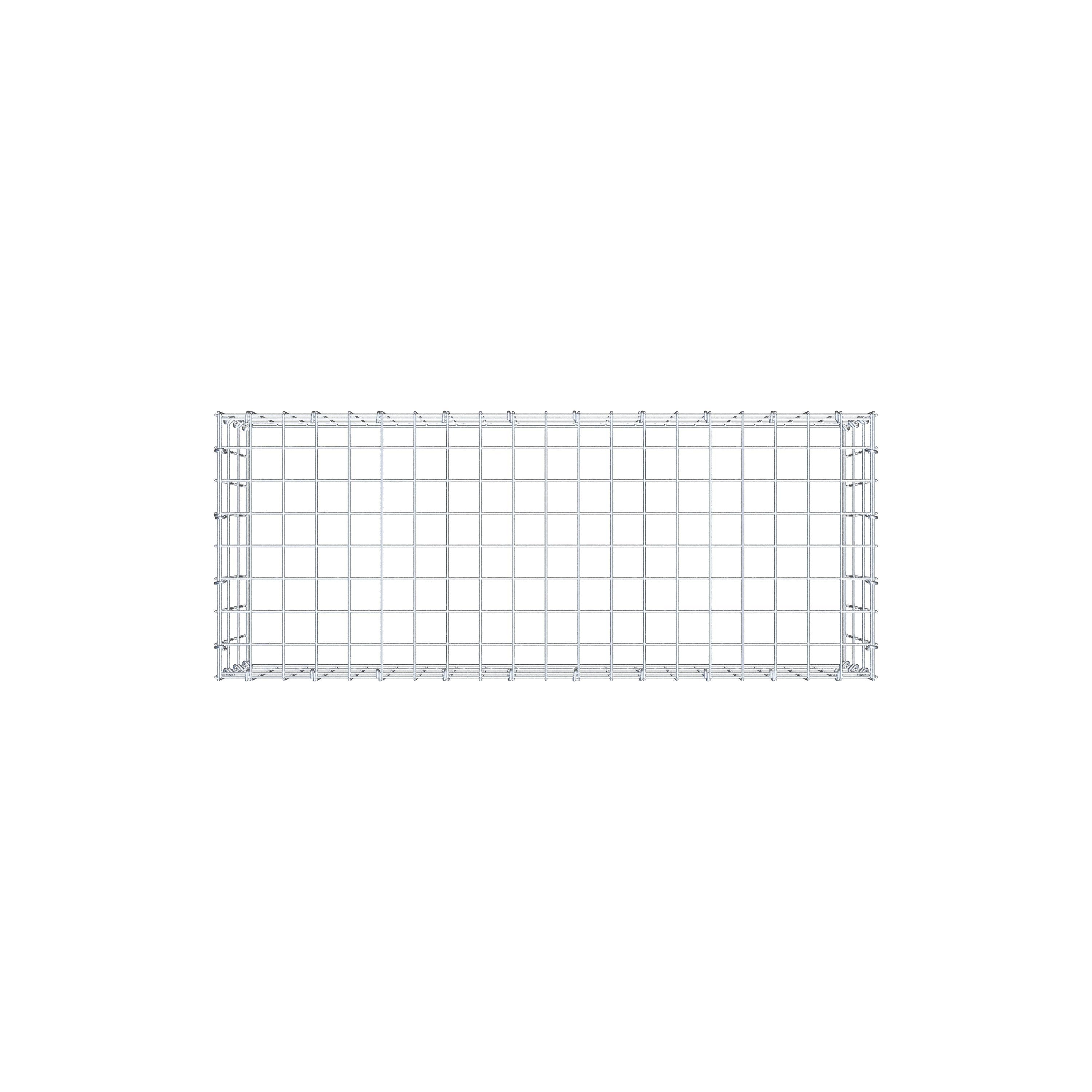 Monteret gabion type 3 100 cm x 30 cm x 40 cm (L x H x D), maskestørrelse 5 cm x 10 cm, C-ring