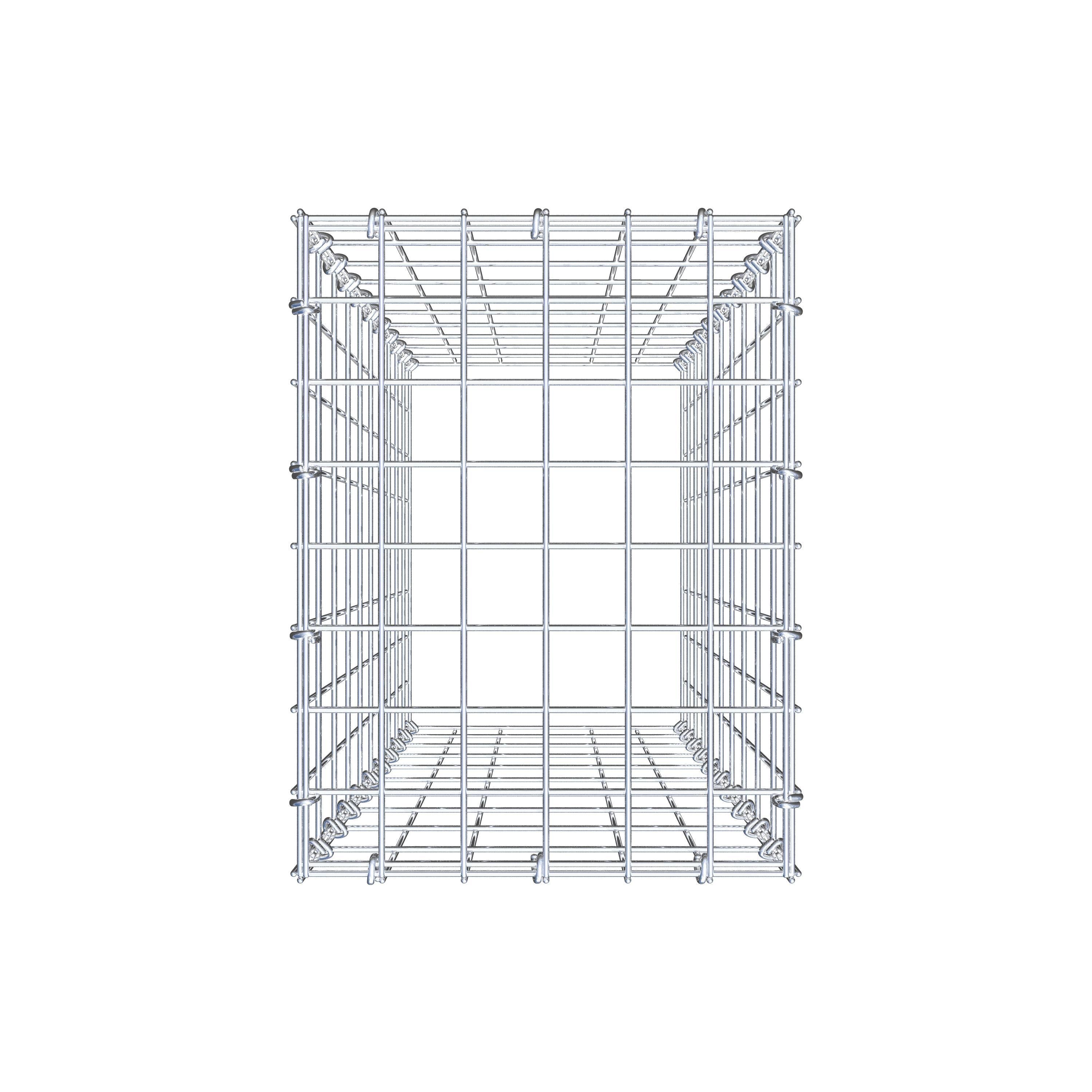 Mounted gabion type 3 100 cm x 30 cm x 40 cm (L x H x D), mesh size 5 cm x 10 cm, C-ring