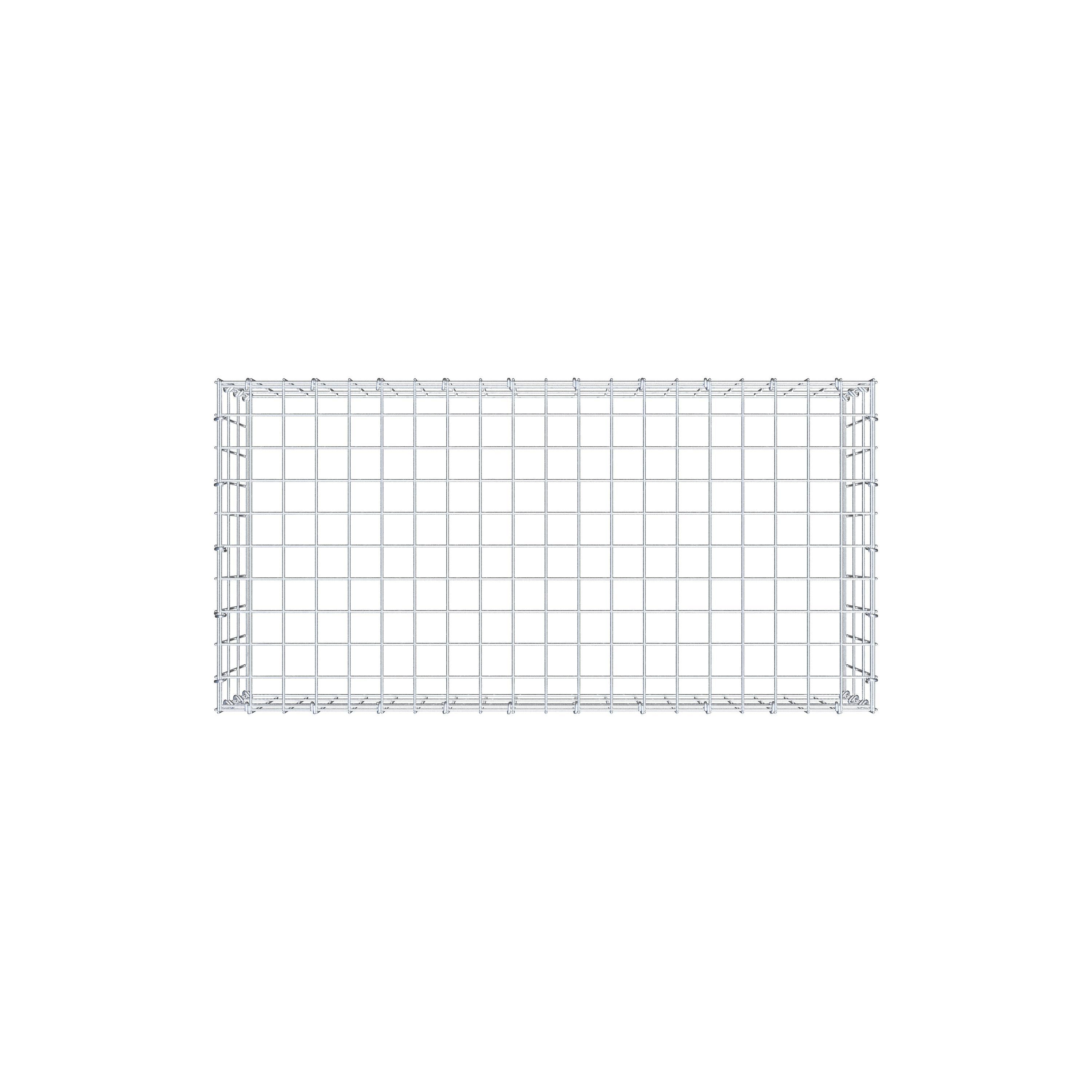 Mounted gabion type 3 100 cm x 30 cm x 50 cm (L x H x D), mesh size 5 cm x 10 cm, C-ring