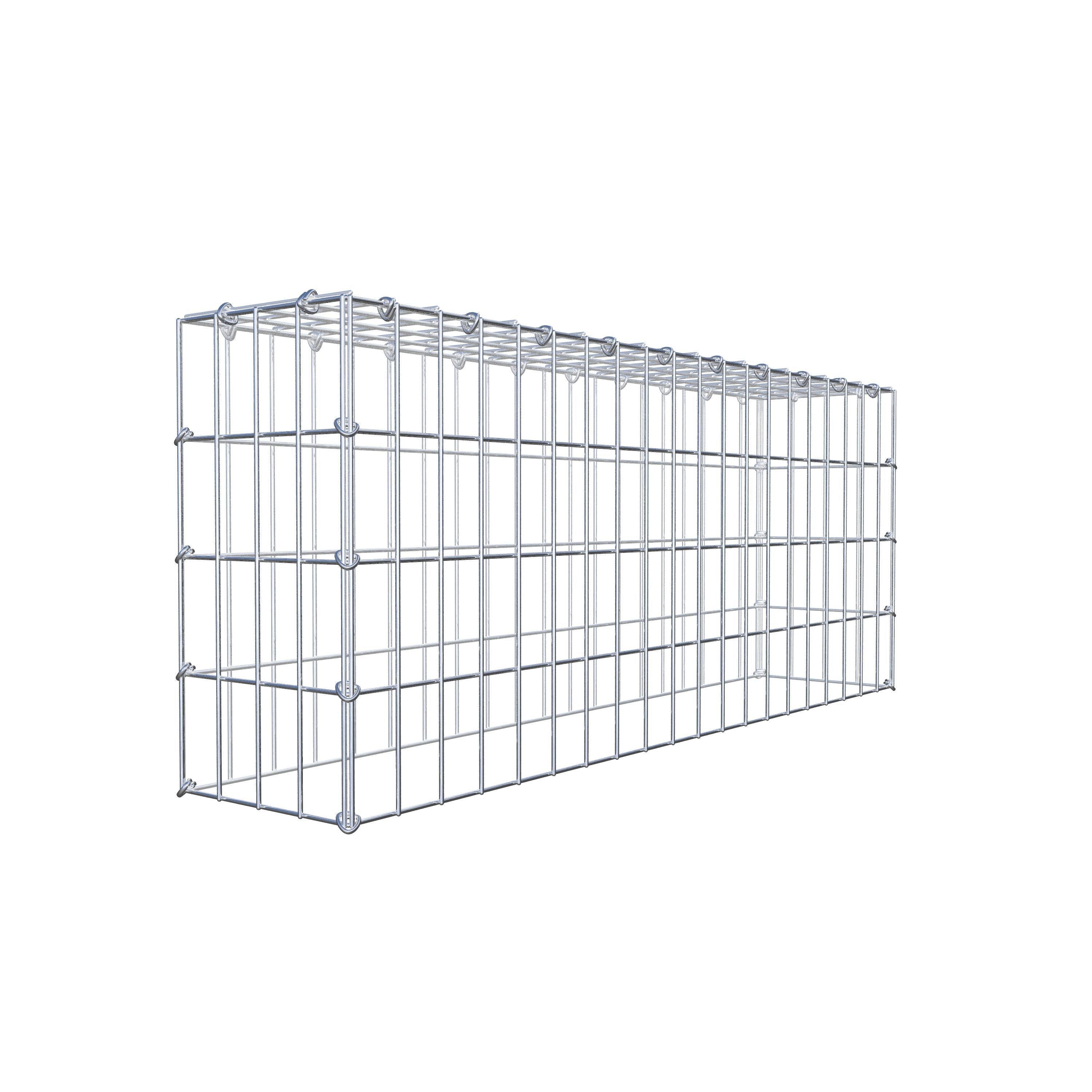 Mounted gabion type 3 100 cm x 40 cm x 20 cm (L x H x D), mesh size 5 cm x 10 cm, C-ring