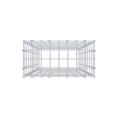 Typ 3 påbyggnadsgabion 100 cm x 40 cm x 20 cm (L x H x D), maskstorlek 5 cm x 10 cm, C-ring