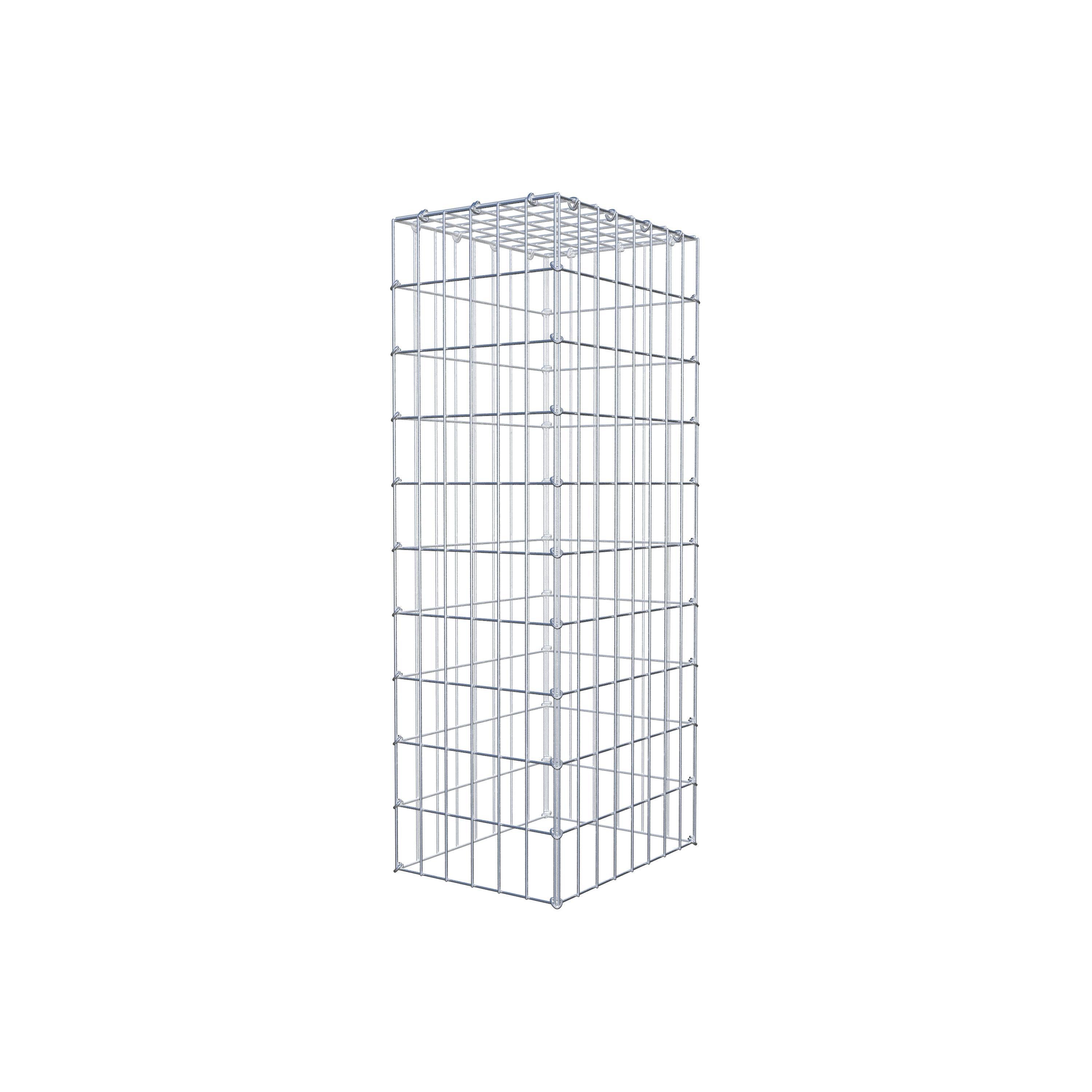 Typ 3 påbyggnadsgabion 100 cm x 40 cm x 30 cm (L x H x D), maskstorlek 5 cm x 10 cm, C-ring