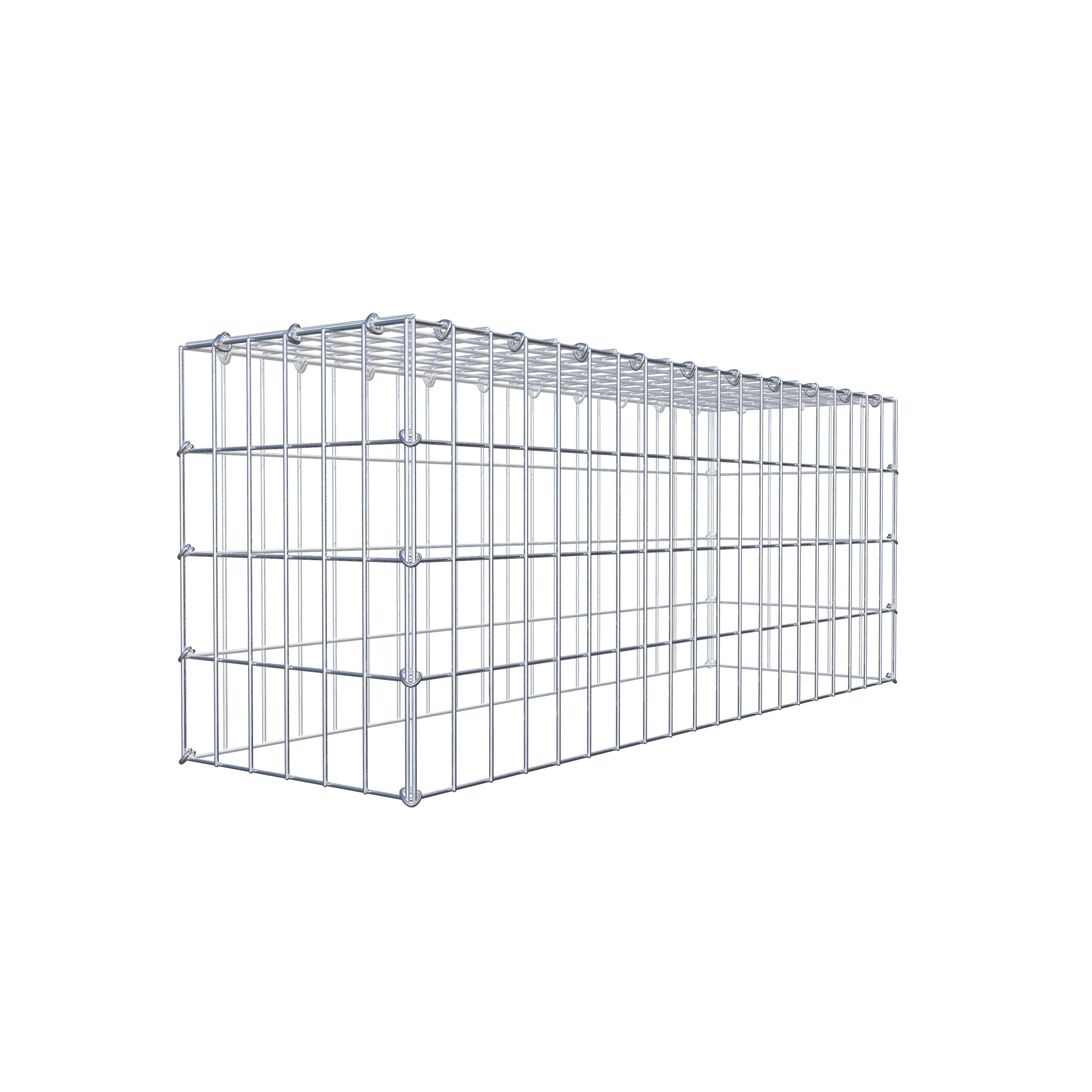 Typ 3 påbyggnadsgabion 100 cm x 40 cm x 30 cm (L x H x D), maskstorlek 5 cm x 10 cm, C-ring