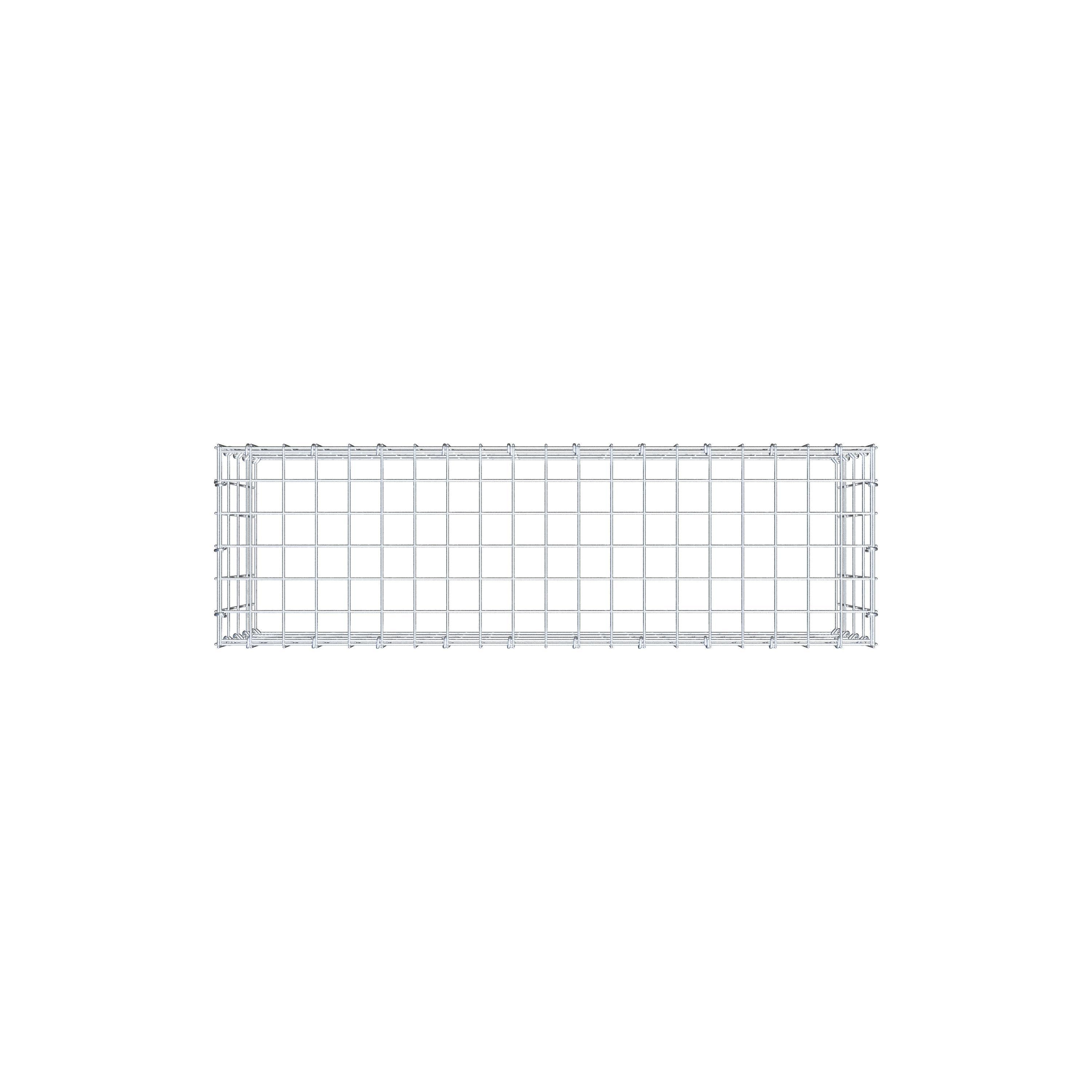 Typ 3 påbyggnadsgabion 100 cm x 40 cm x 30 cm (L x H x D), maskstorlek 5 cm x 10 cm, C-ring