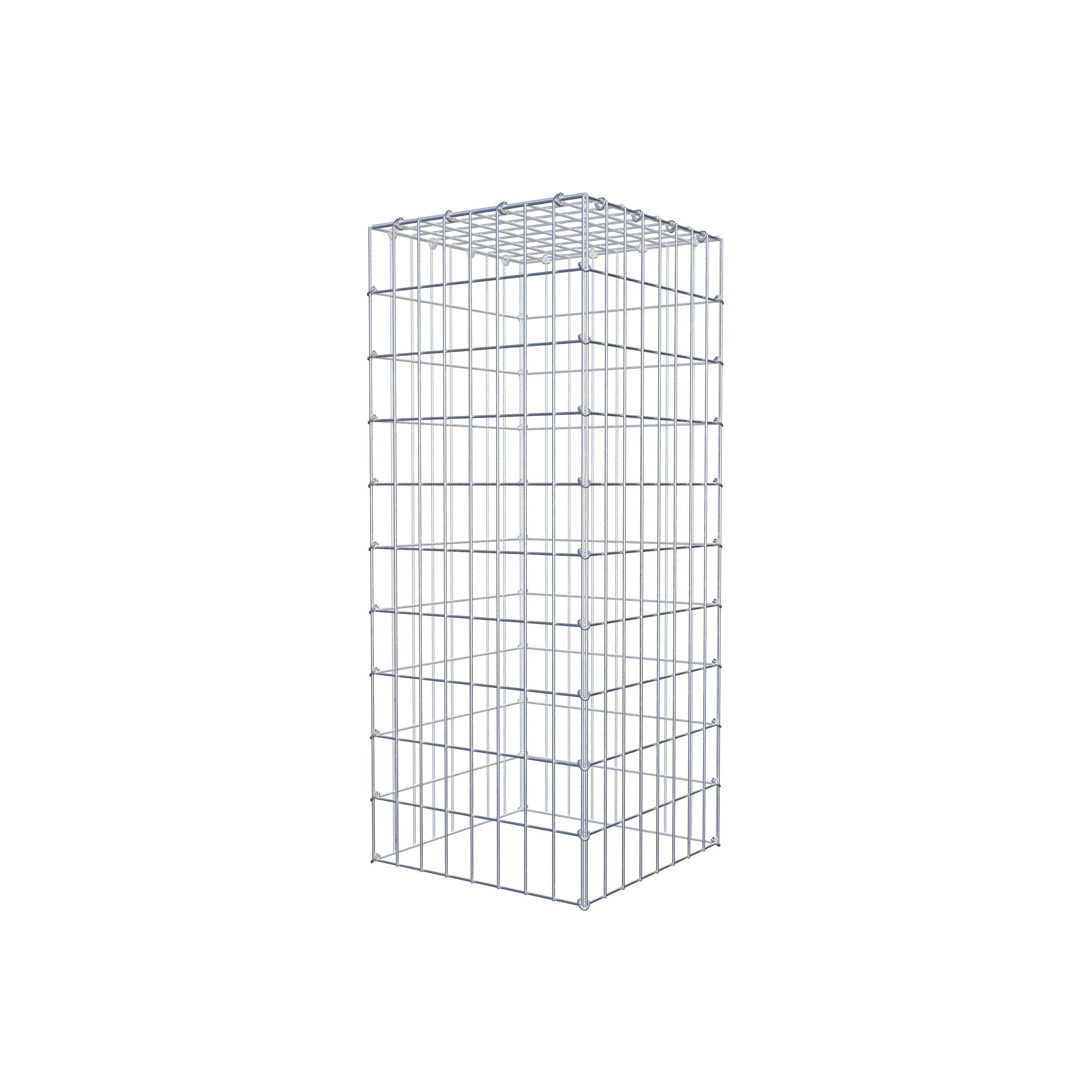 Monteret gabion type 3 100 cm x 40 cm x 40 cm (L x H x D), maskestørrelse 5 cm x 10 cm, C-ring