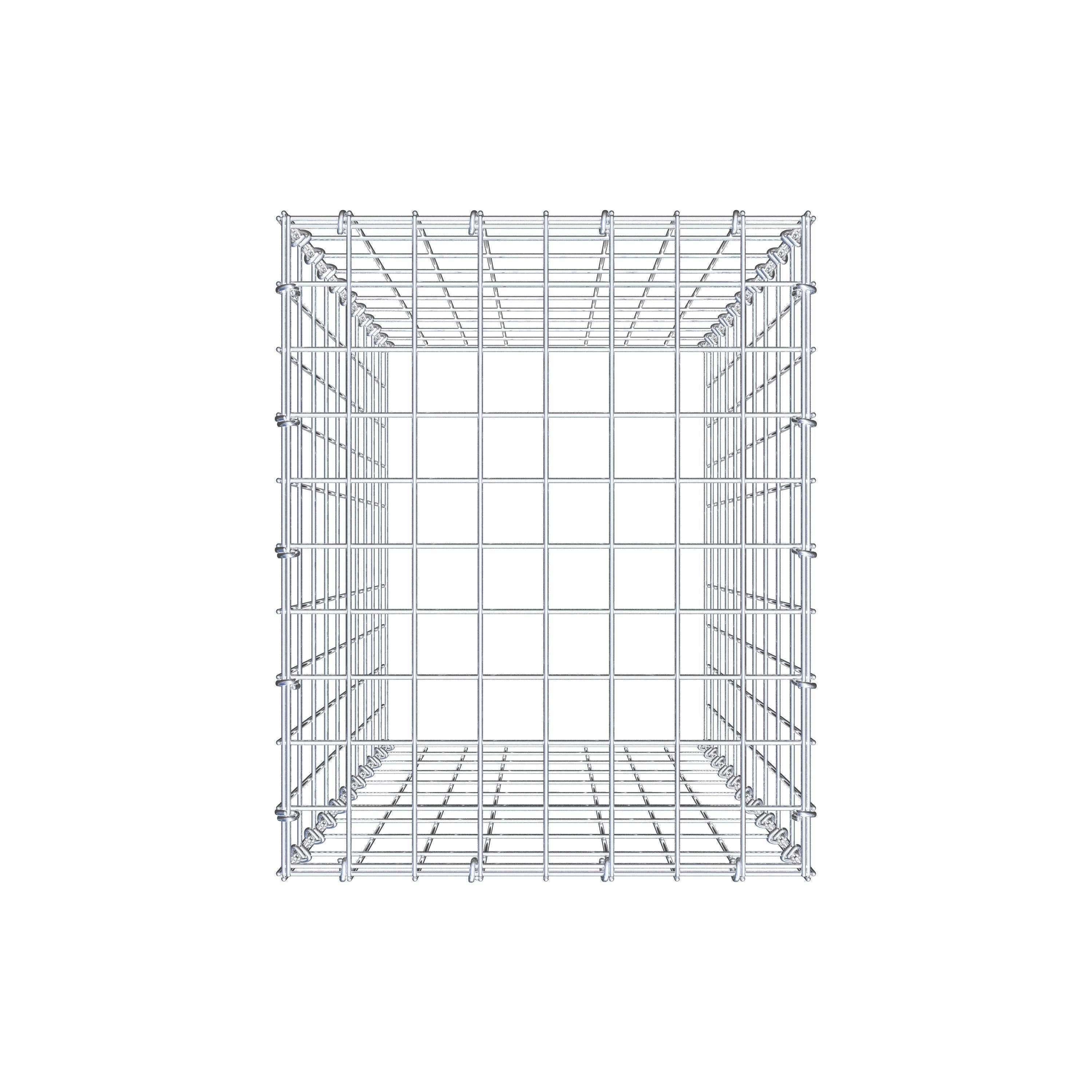 Mounted gabion type 3 100 cm x 40 cm x 50 cm (L x H x D), mesh size 5 cm x 10 cm, C-ring