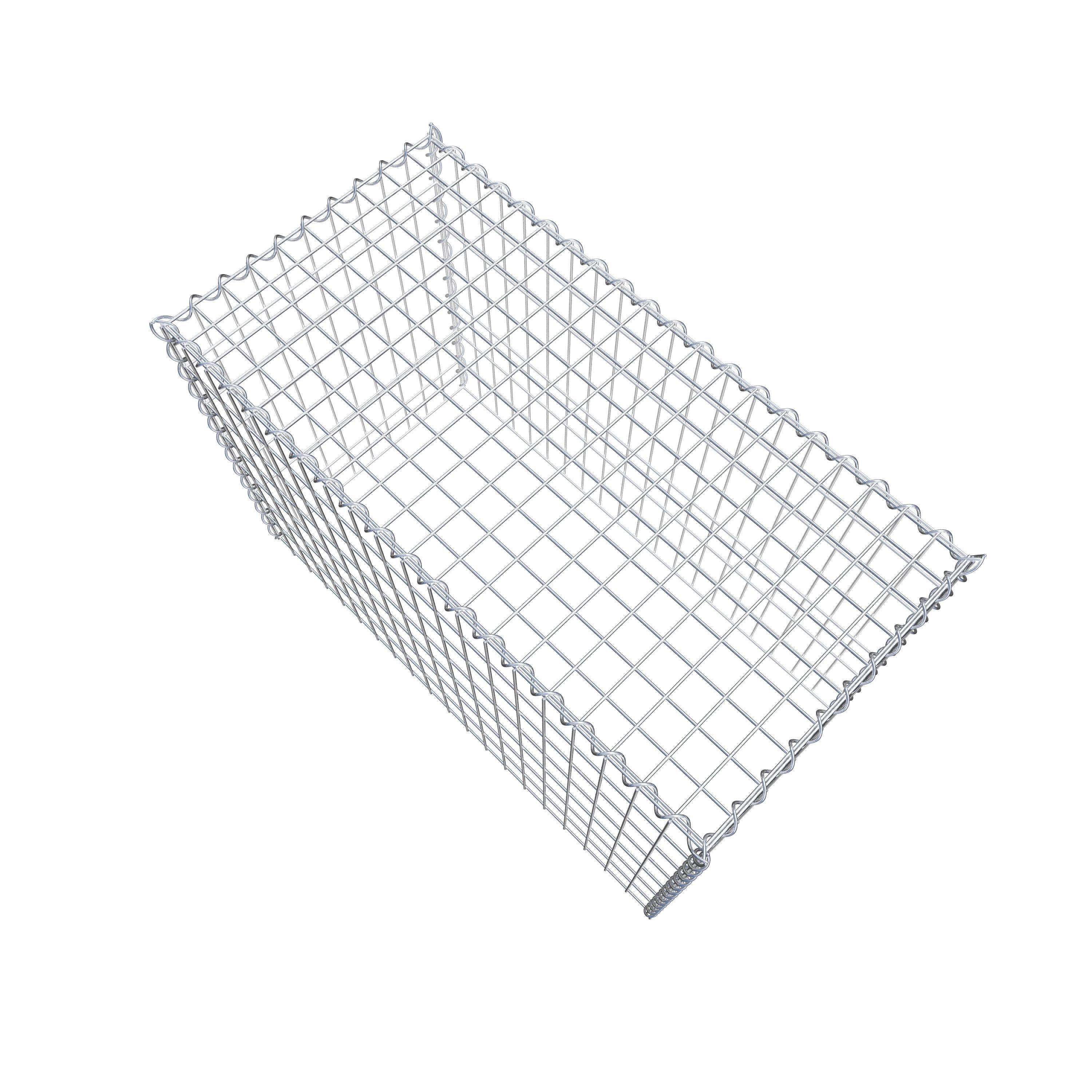 Cultivated gabion type 3 100 cm x 70 cm x 50 cm (L x H x D), mesh size 5 cm x 10 cm, spiral