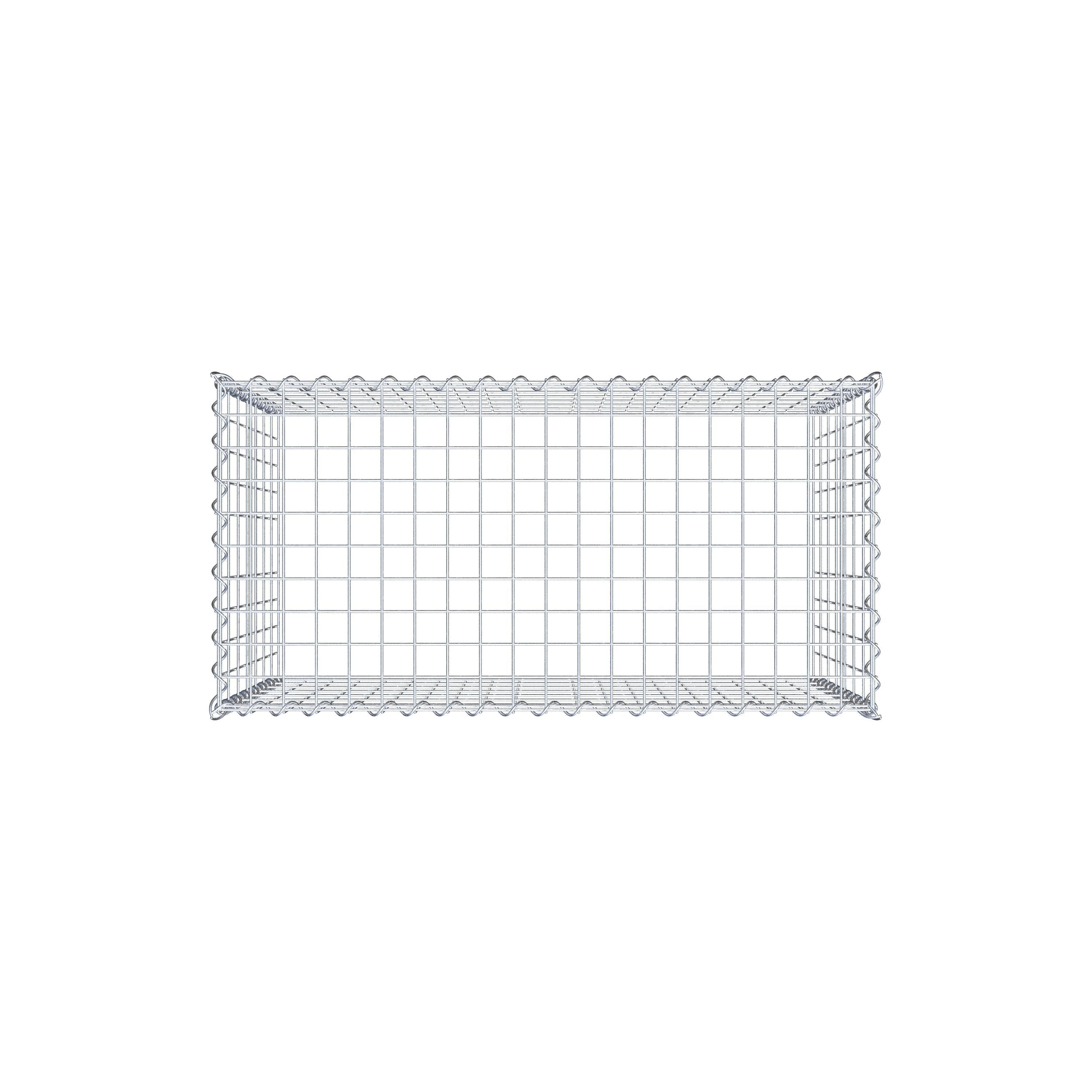 Cultivated gabion type 3 100 cm x 70 cm x 50 cm (L x H x D), mesh size 5 cm x 10 cm, spiral