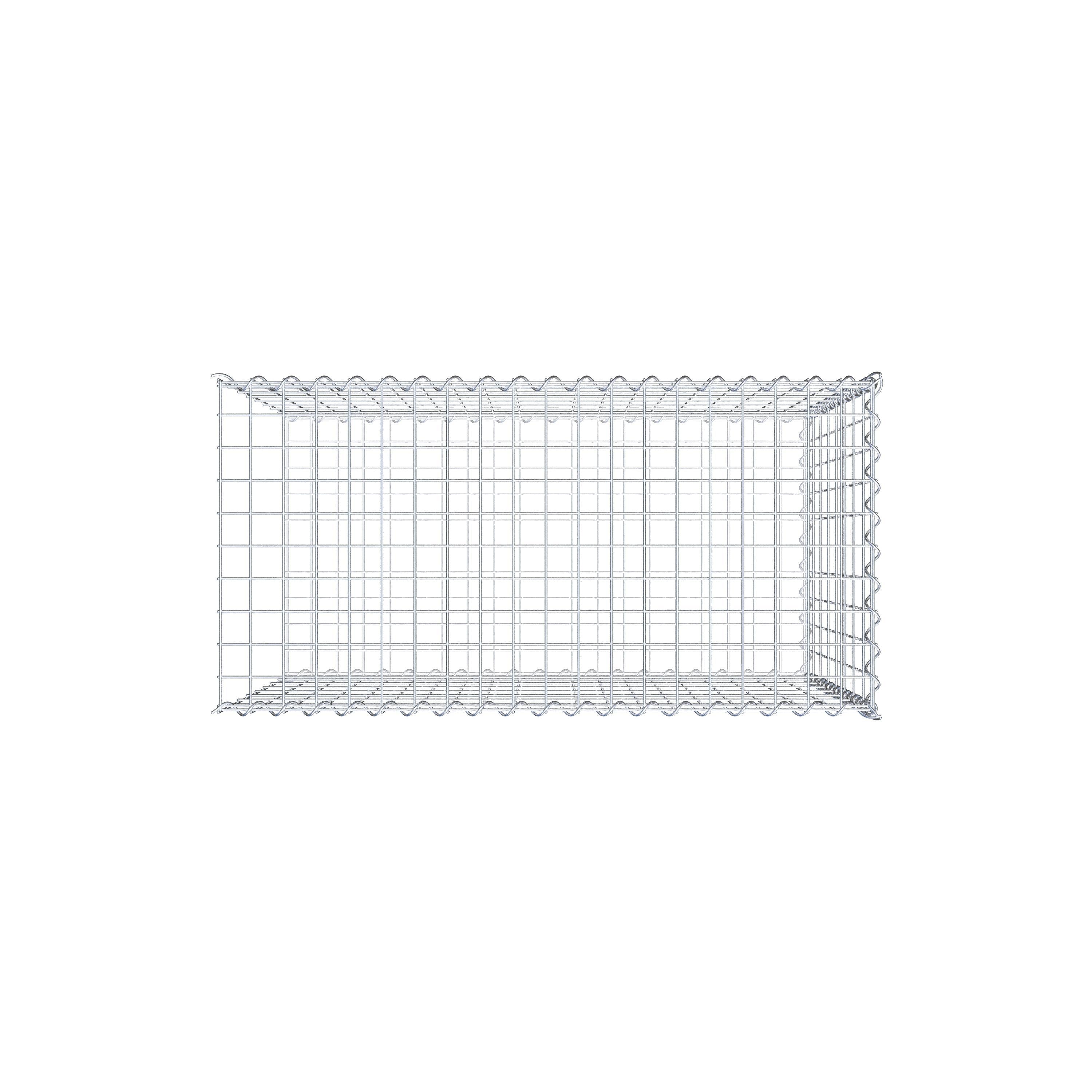 Grown-on gabion type 2 100 cm x 80 cm x 50 cm (L x H x D), mesh size 5 cm x 10 cm, spiral