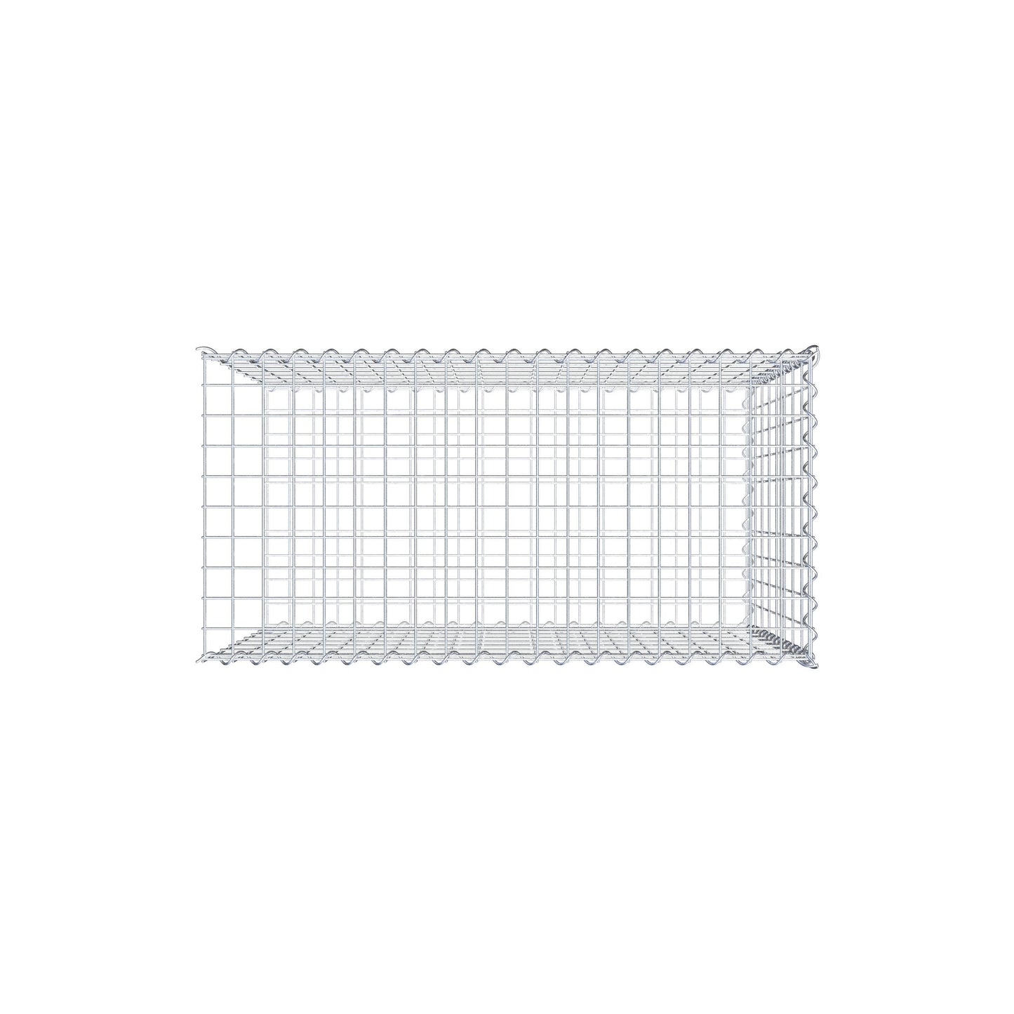 Extra gabion typ 2 100 cm x 80 cm x 50 cm (L x H x D), maskstorlek 5 cm x 10 cm, spiral