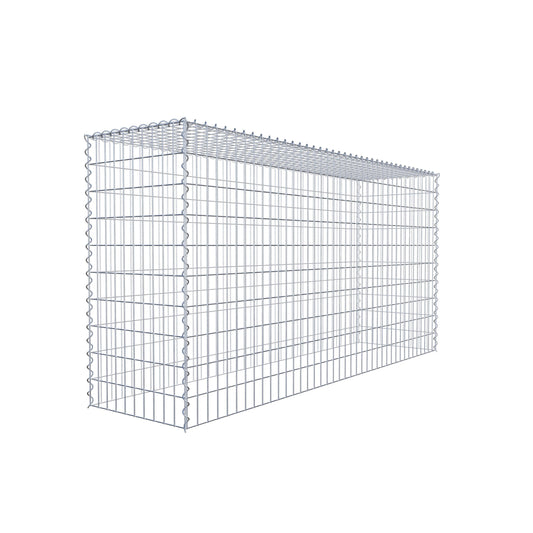 Opvokset gabion type 3 200 cm x 100 cm x 50 cm (L x H x D), maskestørrelse 5 cm x 10 cm, spiral