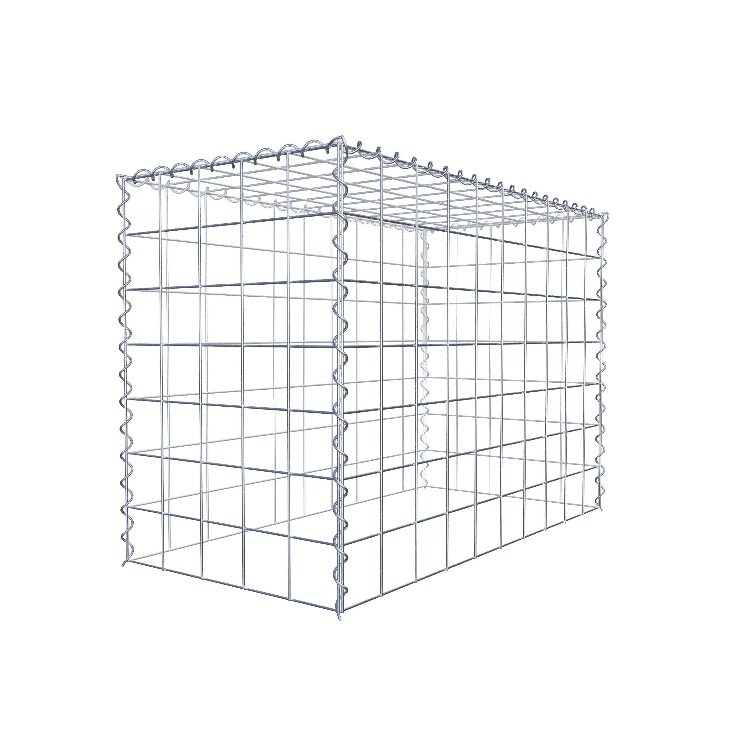 Opvokset gabion type 3 100 cm x 70 cm x 50 cm (L x H x D), maskestørrelse 10 cm x 10 cm, spiral