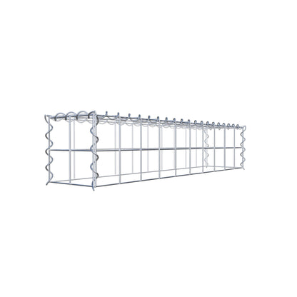 Gavión complementario tipo 3 100 cm x 20 cm x 20 cm (L x A x P), malla 10 cm x 10 cm, espiral