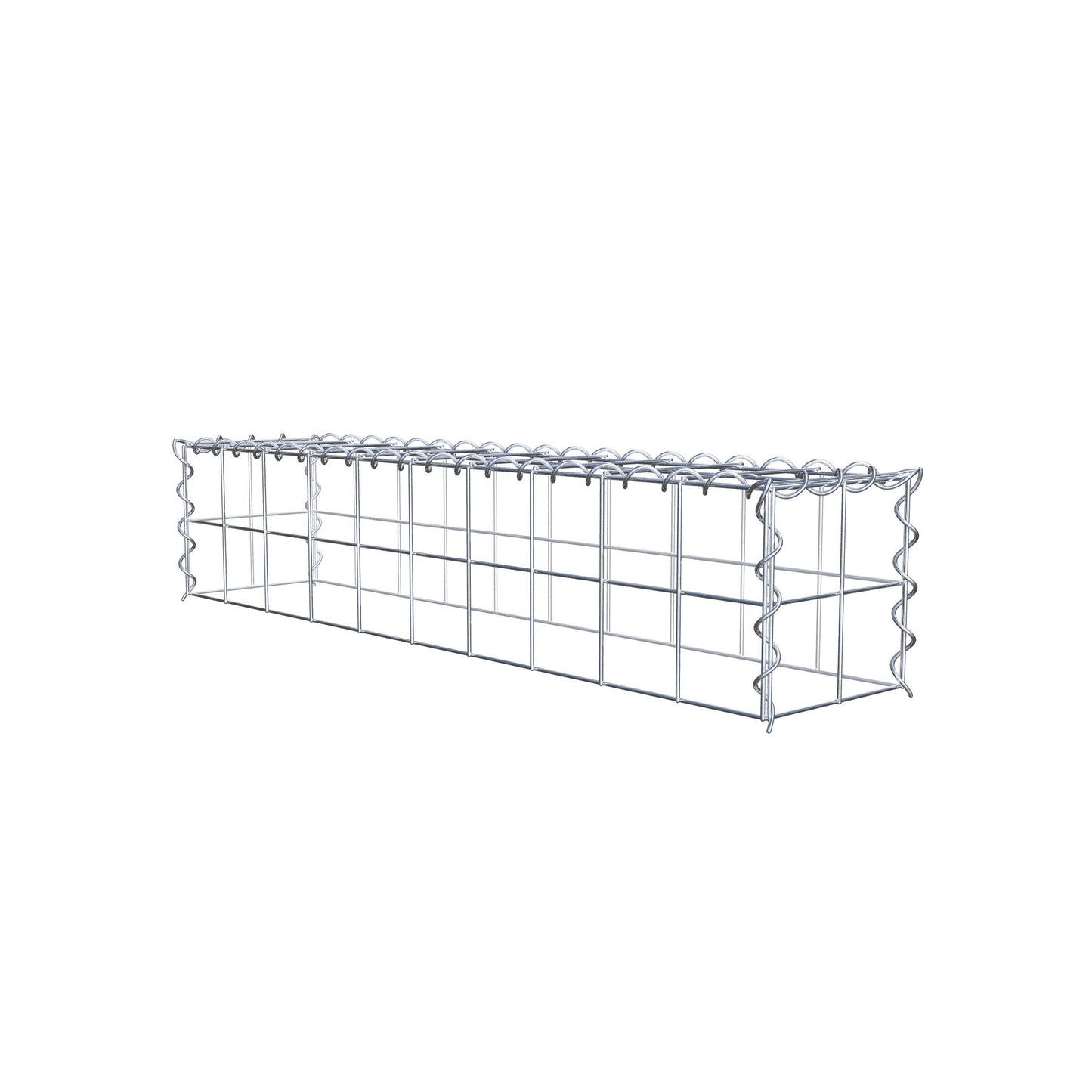 Gavión complementario tipo 3 100 cm x 20 cm x 20 cm (L x A x P), malla 10 cm x 10 cm, espiral