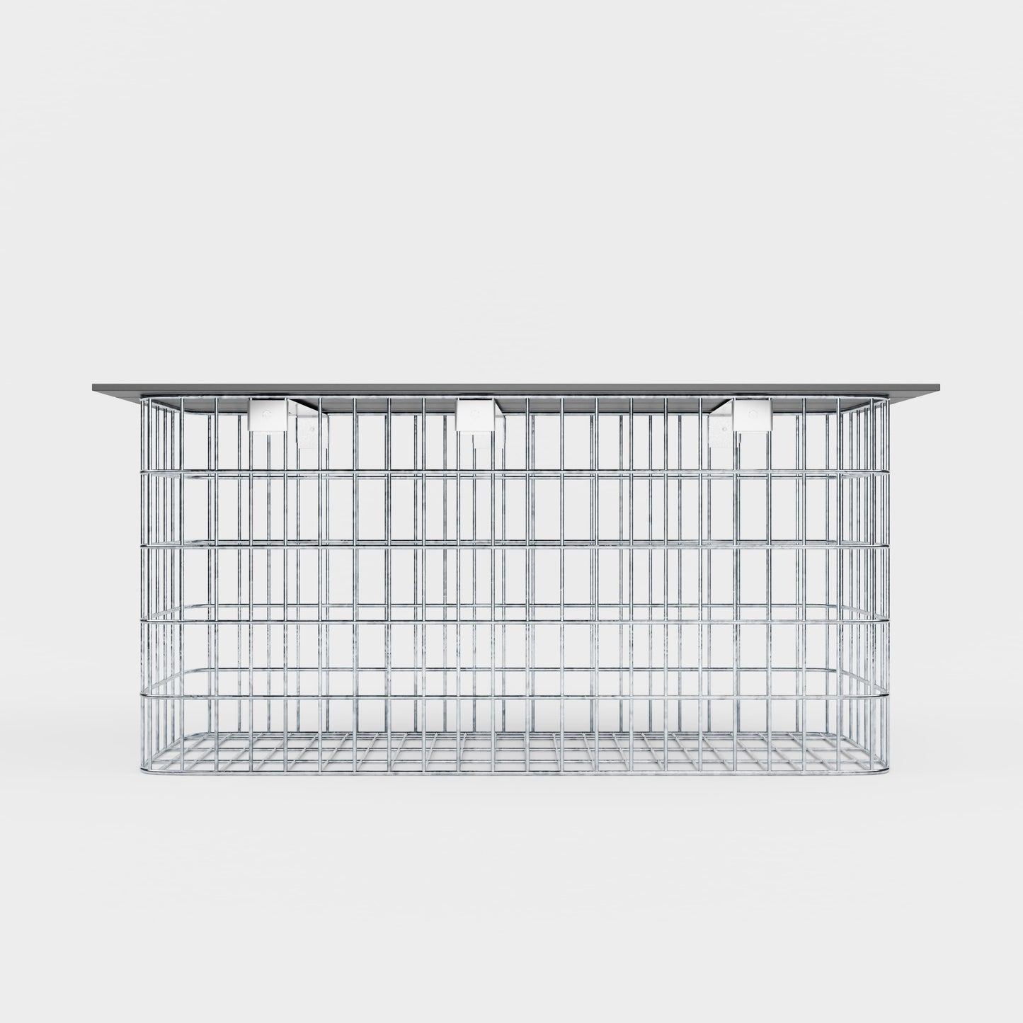 Panchina da giardino 102 x 50 x 32 cm MW 5 x 10 cm zincata a caldo, con piano riciclato in antracite