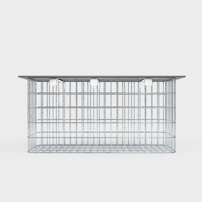 Panchina da giardino 102 x 50 x 32 cm MW 5 x 10 cm zincata a caldo, con piano riciclato in antracite