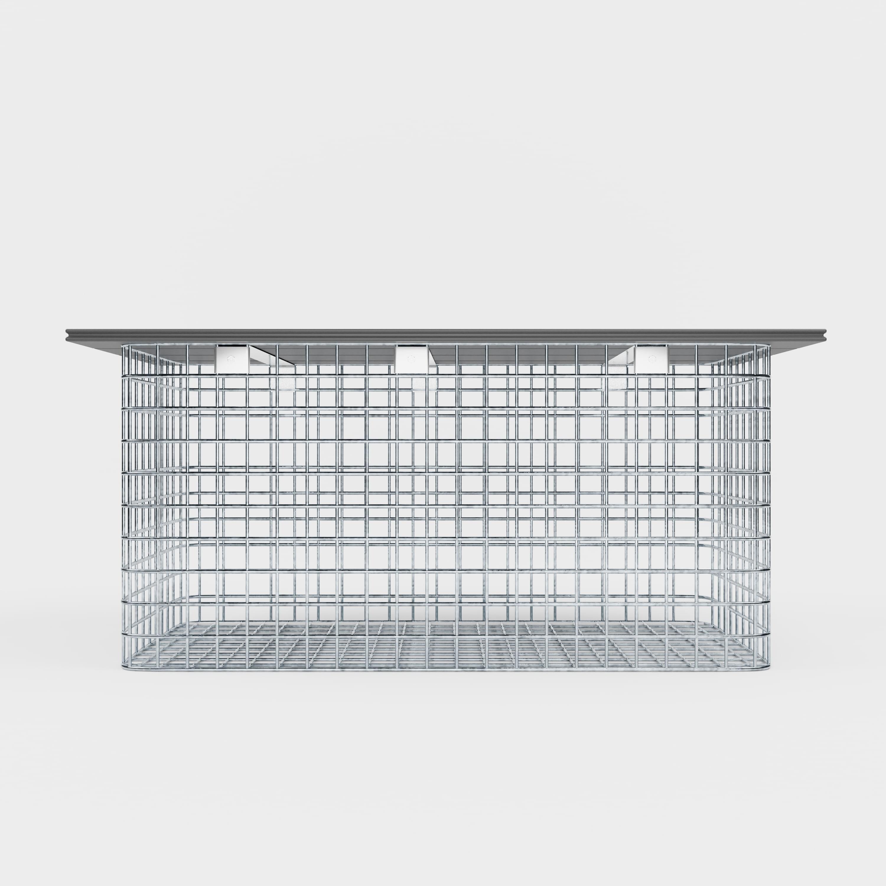 Banco de jardim 102 x 50 x 52 cm MW 5 x 5 cm galvanizado a quente, com capa reciclada em antracite