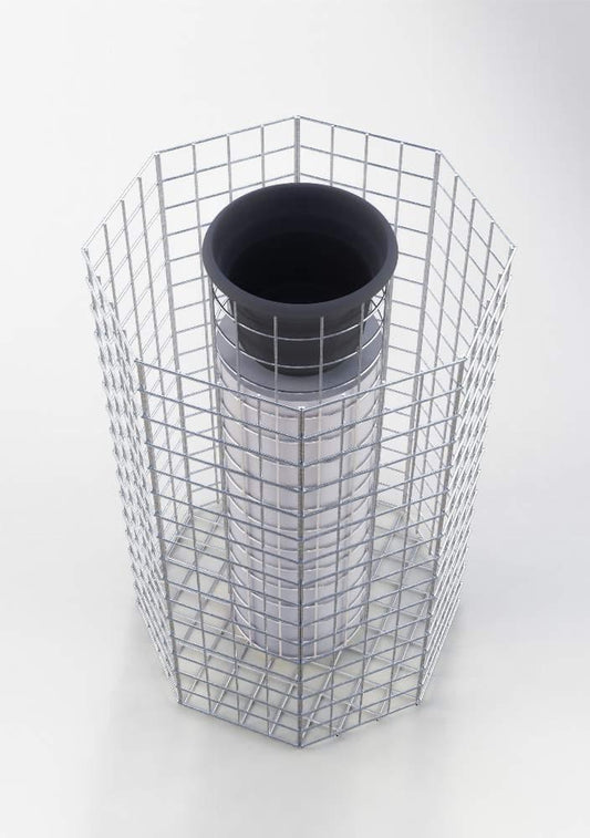 Coluna de flores octogonal altura 62 cm MW 5 x 5 cm, galvanizada a quente incluindo vaso